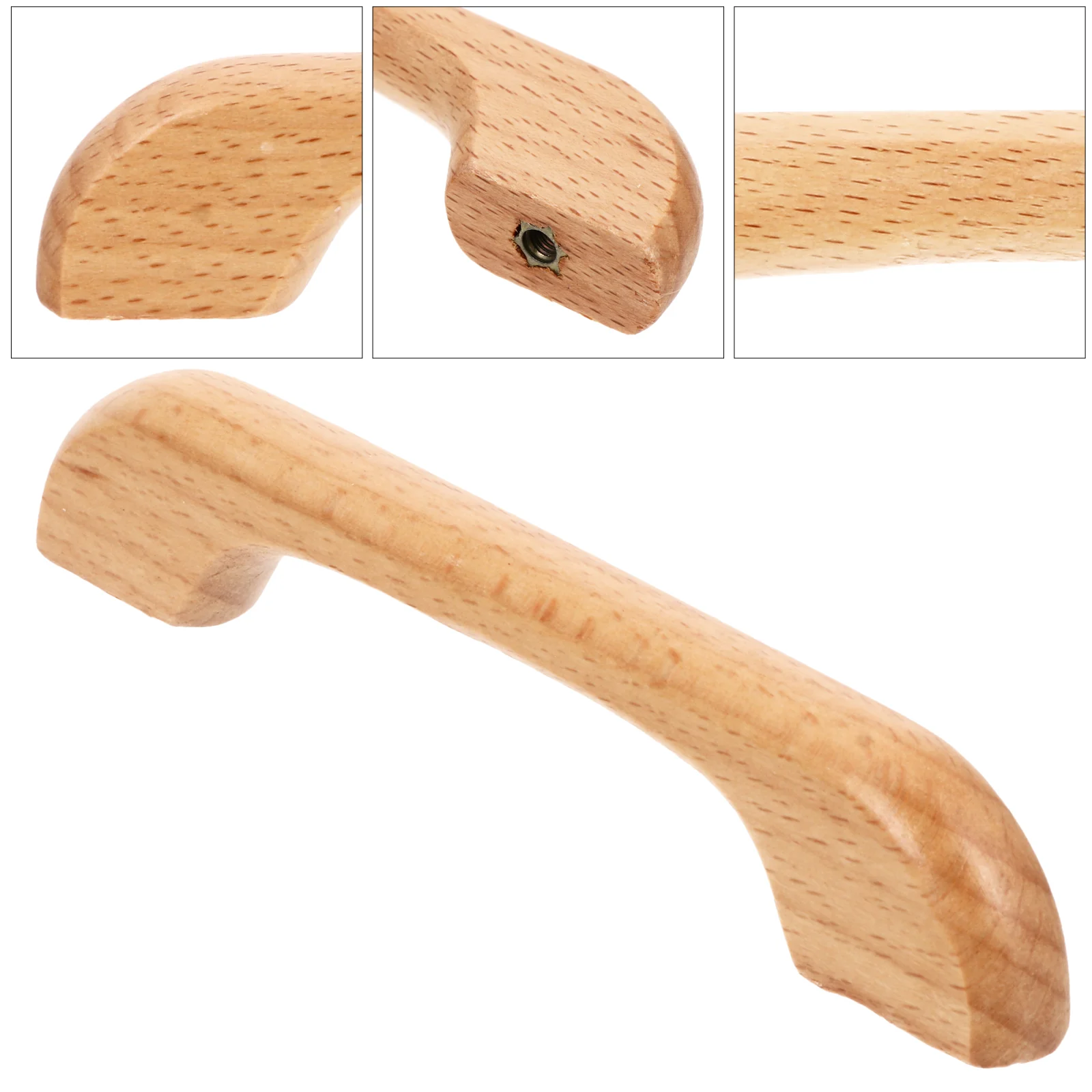 

36 Pcs Solid Wood Wooden Handle Door Knob Beech Dresser Drawer Pulls Furniture Handles