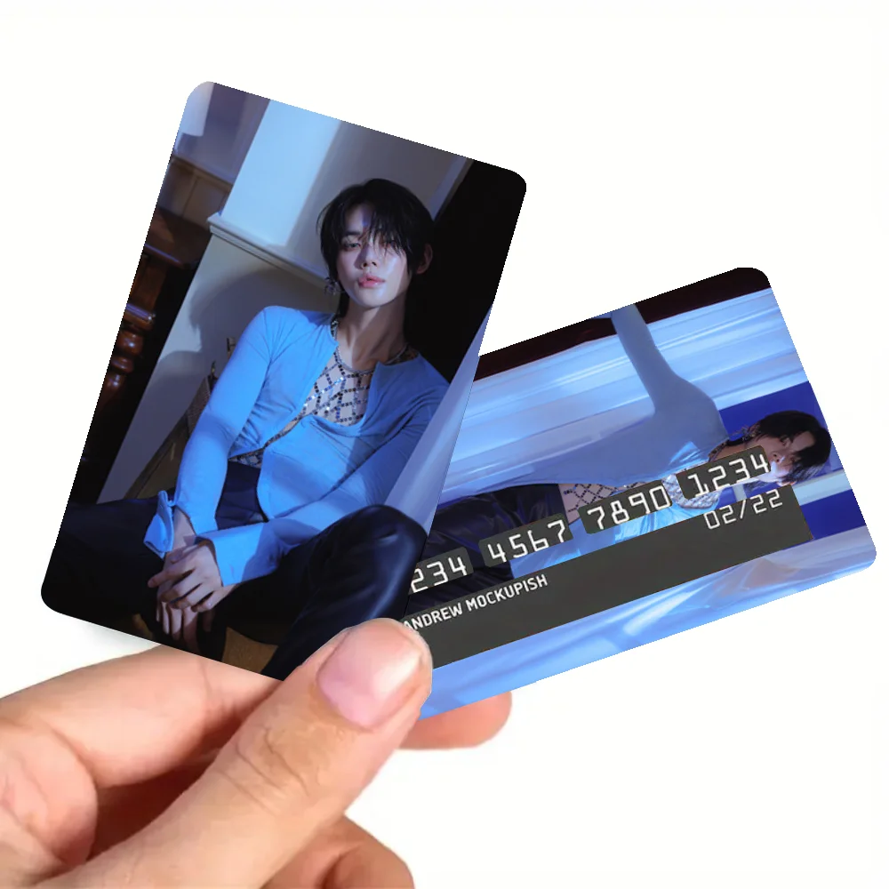 Kpop Group TXT Yeonjun The Name Album  Stickers 4pcs PVC Credit Card Skin Stickers Removable Self-adhesive Protective Film