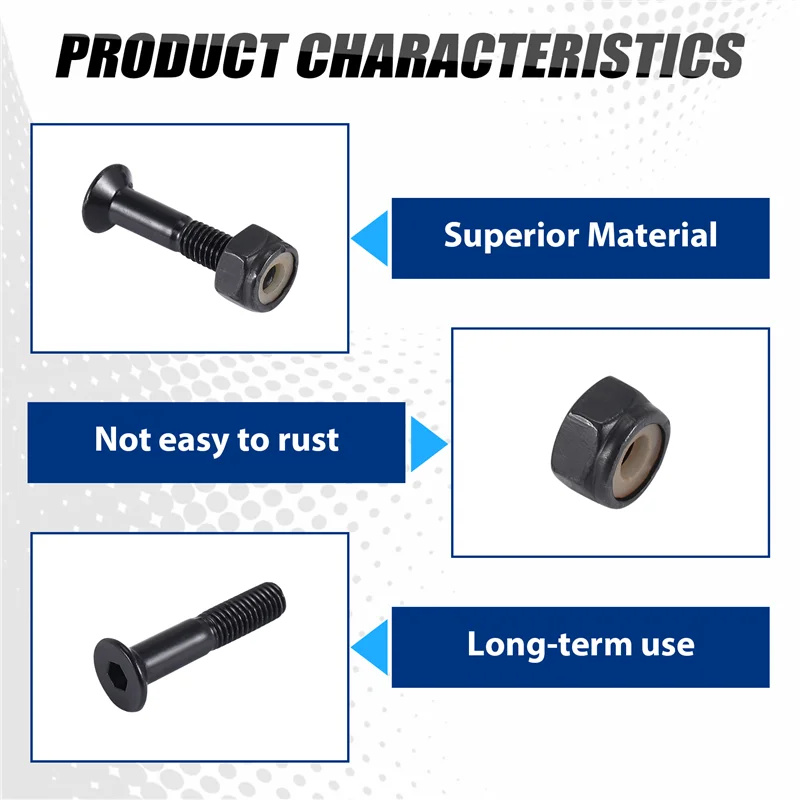 

A64T-16 Набор 1-дюймовых установочных винтов для скейтборда, болтов, винтов для скейтборда, детали для скейтборда