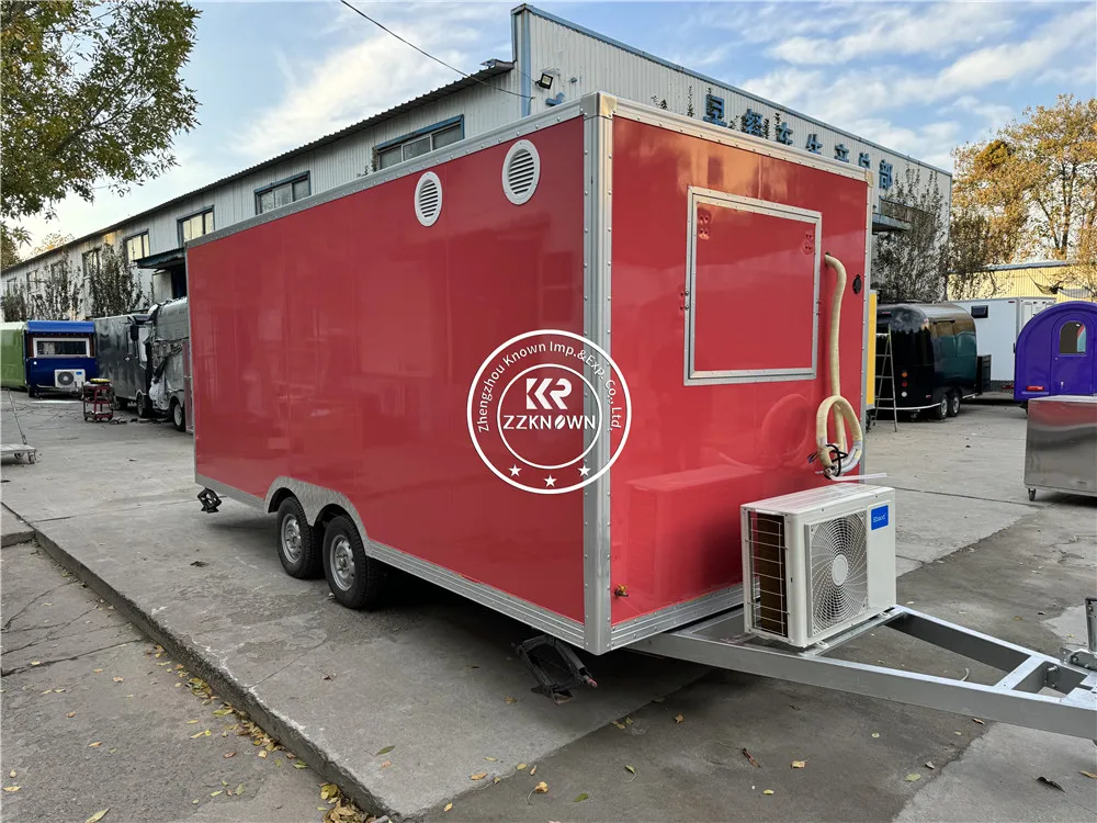 Najlepiej sprzedający się popularny pojazd do serwowania żywności luksusowy typ 2 osie 4 koła Food track pojazd do serwowania żywności na sprzedaż