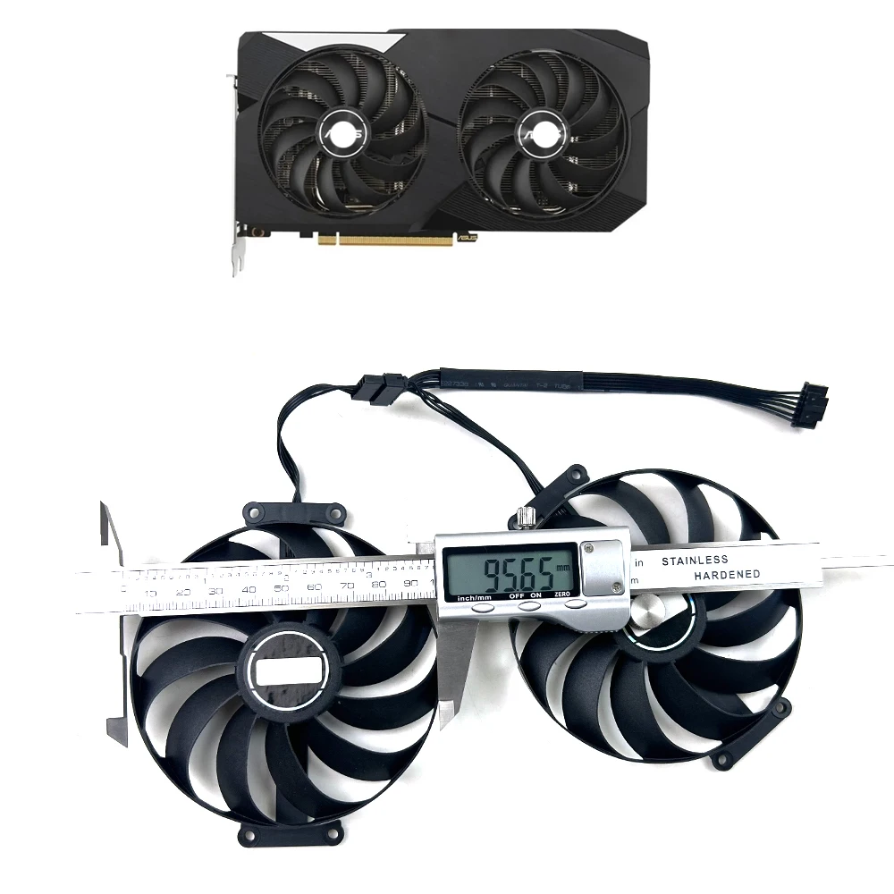 

95MM CF1010U12S RX6650XT RX6600 RX6600XT RX6650 XT Graphics Fan for ASUS Dual Radeon RX 6650 XT RX 6600 RX 6600 XT RX6650 Fan