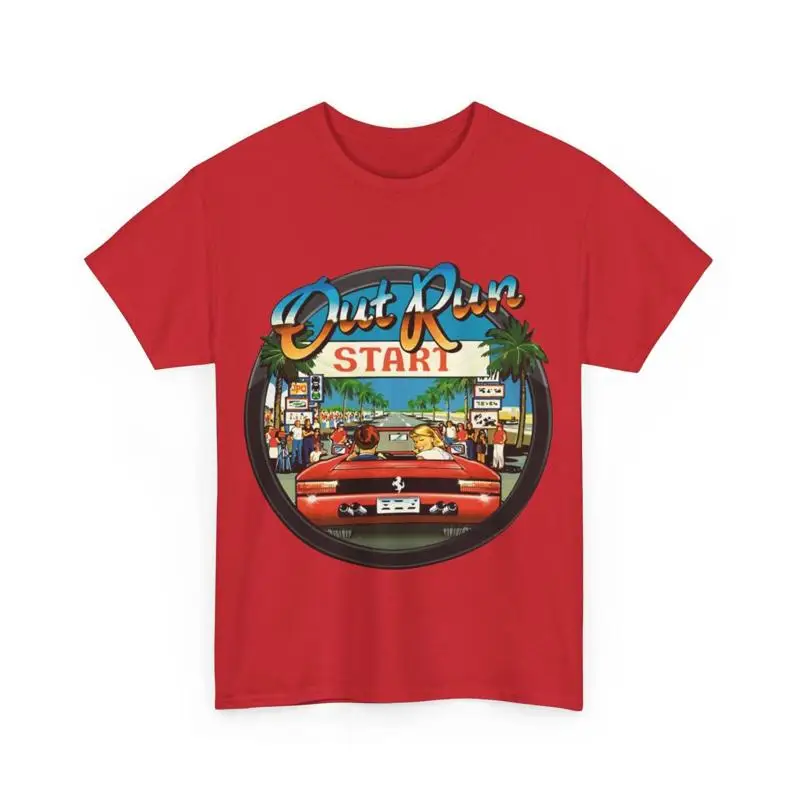 

Outrun Video Game Heavy Cotton T Shirt
