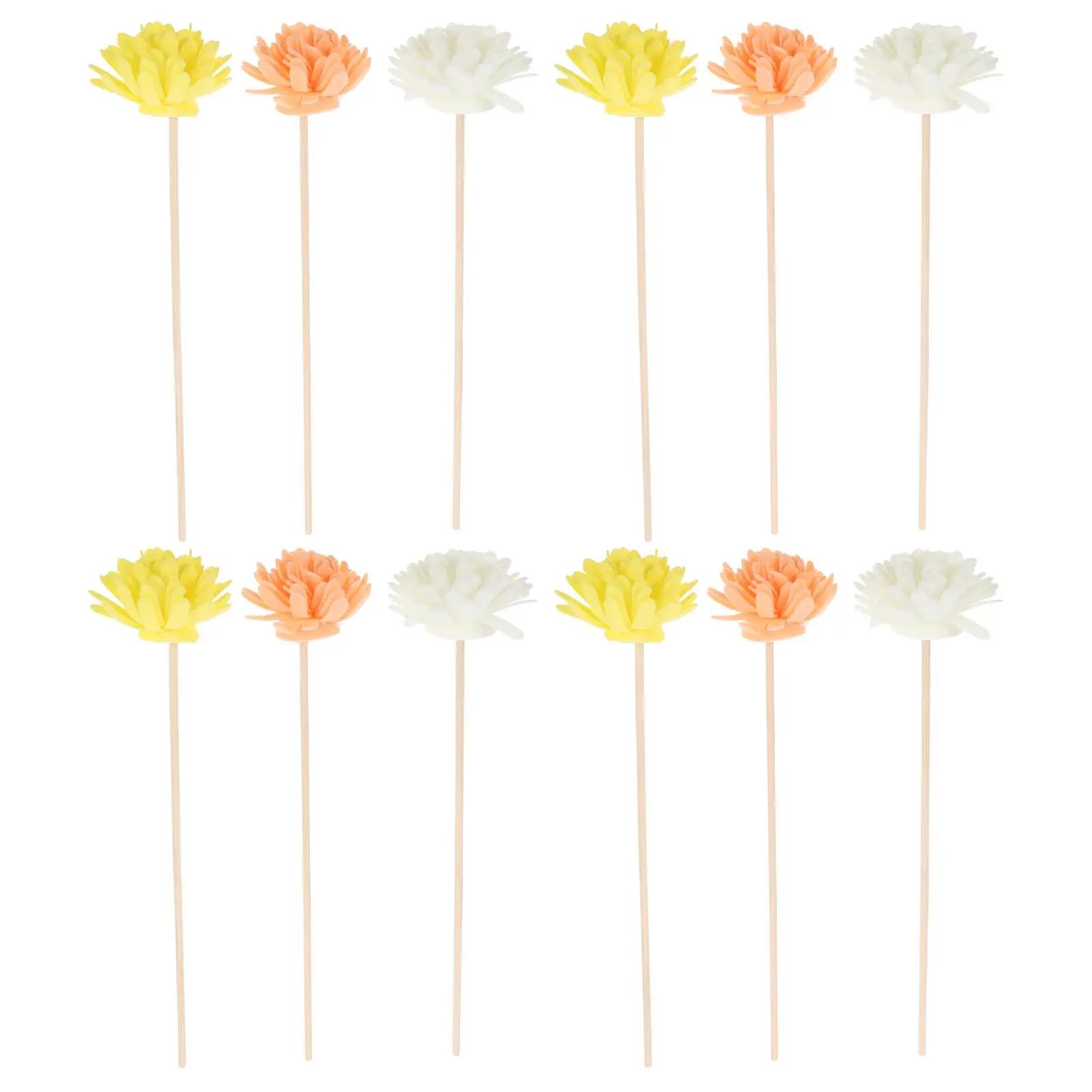 

12 Pcs Essential Oil Stick Diffuser Reeds Aromatherapy Artificial Flower Refill Long Lasting Fragrance Safe Portable Health Care