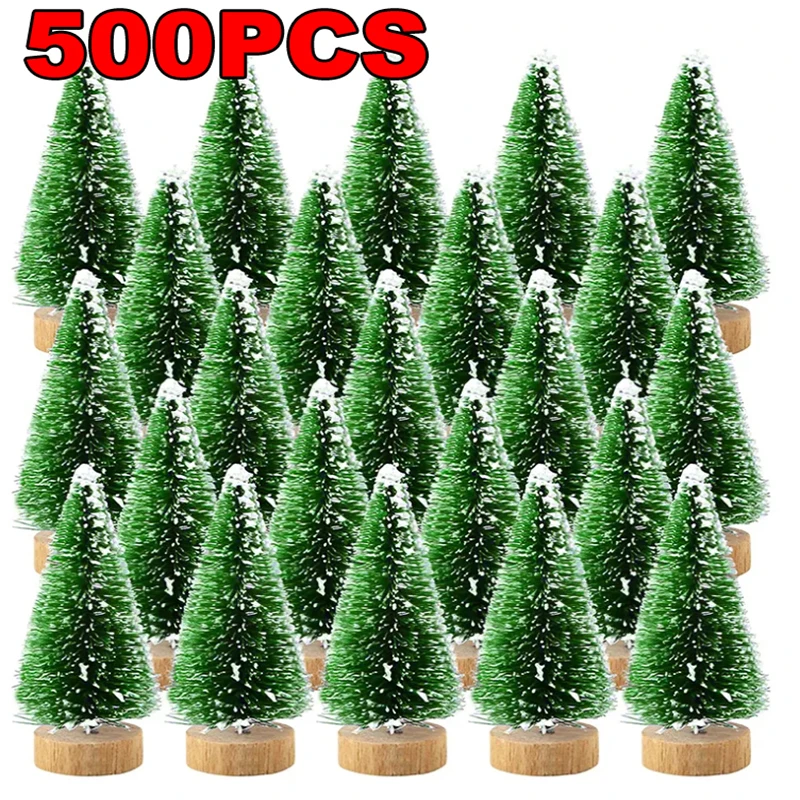 10 Mini Christmas Tree Santa Claus Snowman Christmas Resin Accessories Christmas Gift DIY Crafts Mini Decoration