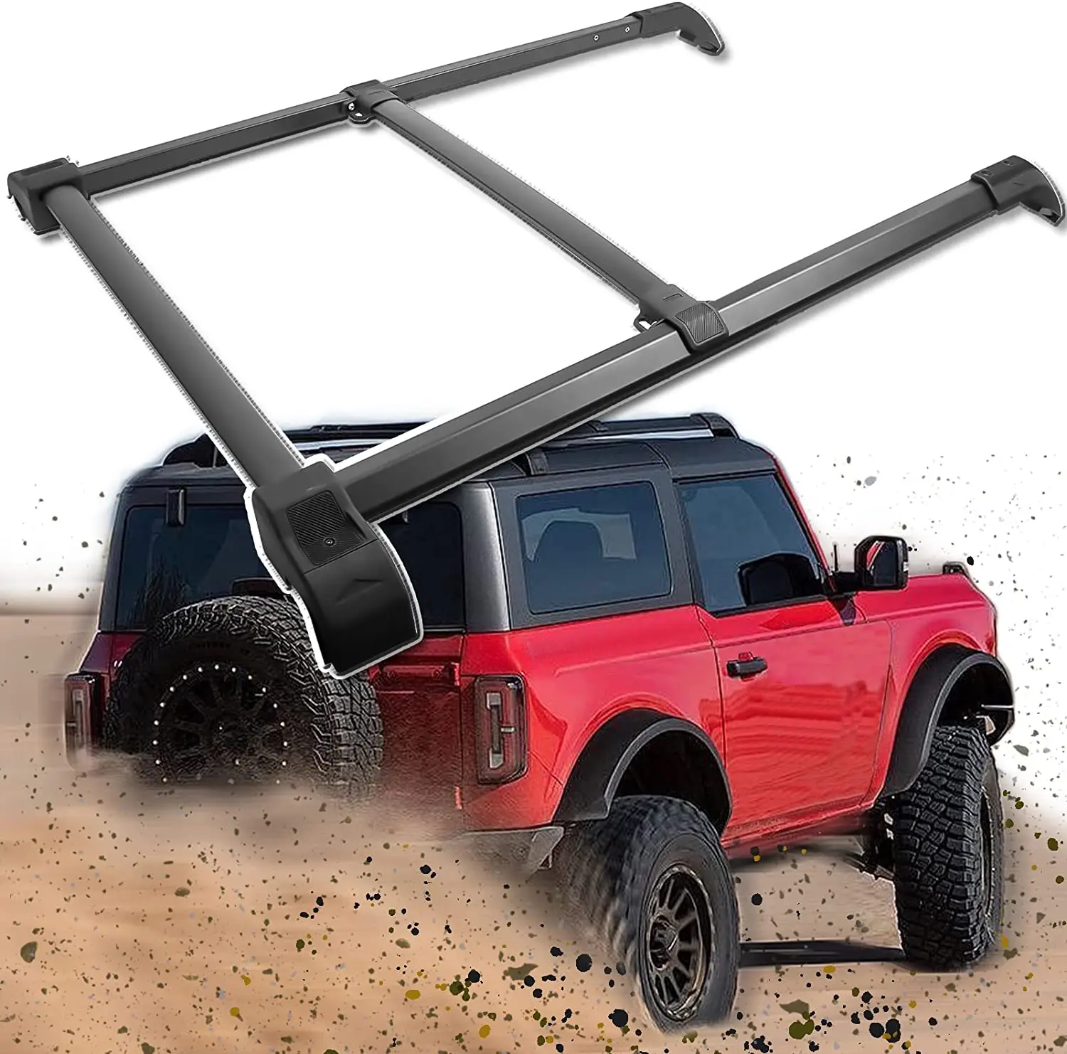for ford Bronco 2021+ 4doors Aluminum OE Style Roof Rack Rails Cross Bars Kit Rooftop Luggage Rack Crossbars Cargo Carrier