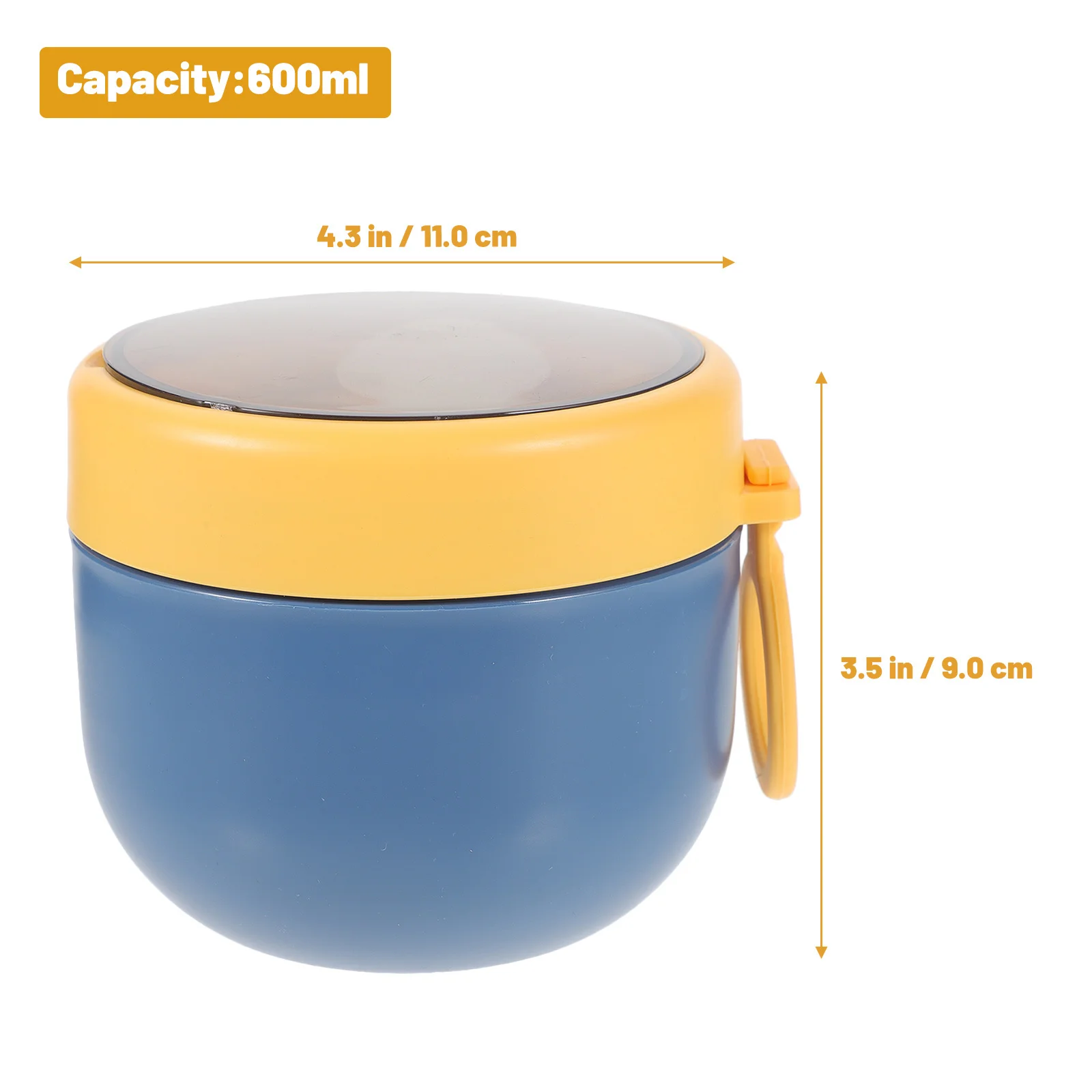 Plastic Airtight Breakfast Bowl Compact Lightweight Creative Design Good Mood Portable Soup Container Students Oatmeal Cup