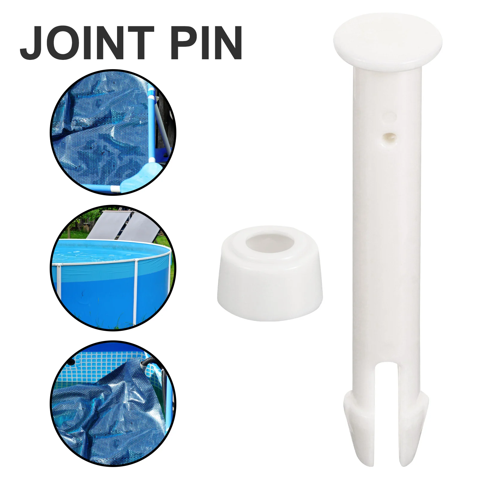 

12Pcs Pool Connector Pins Plastic Durable Long Lock Replacement Connecting Pins Swimming Pool Accessories Seal Rings