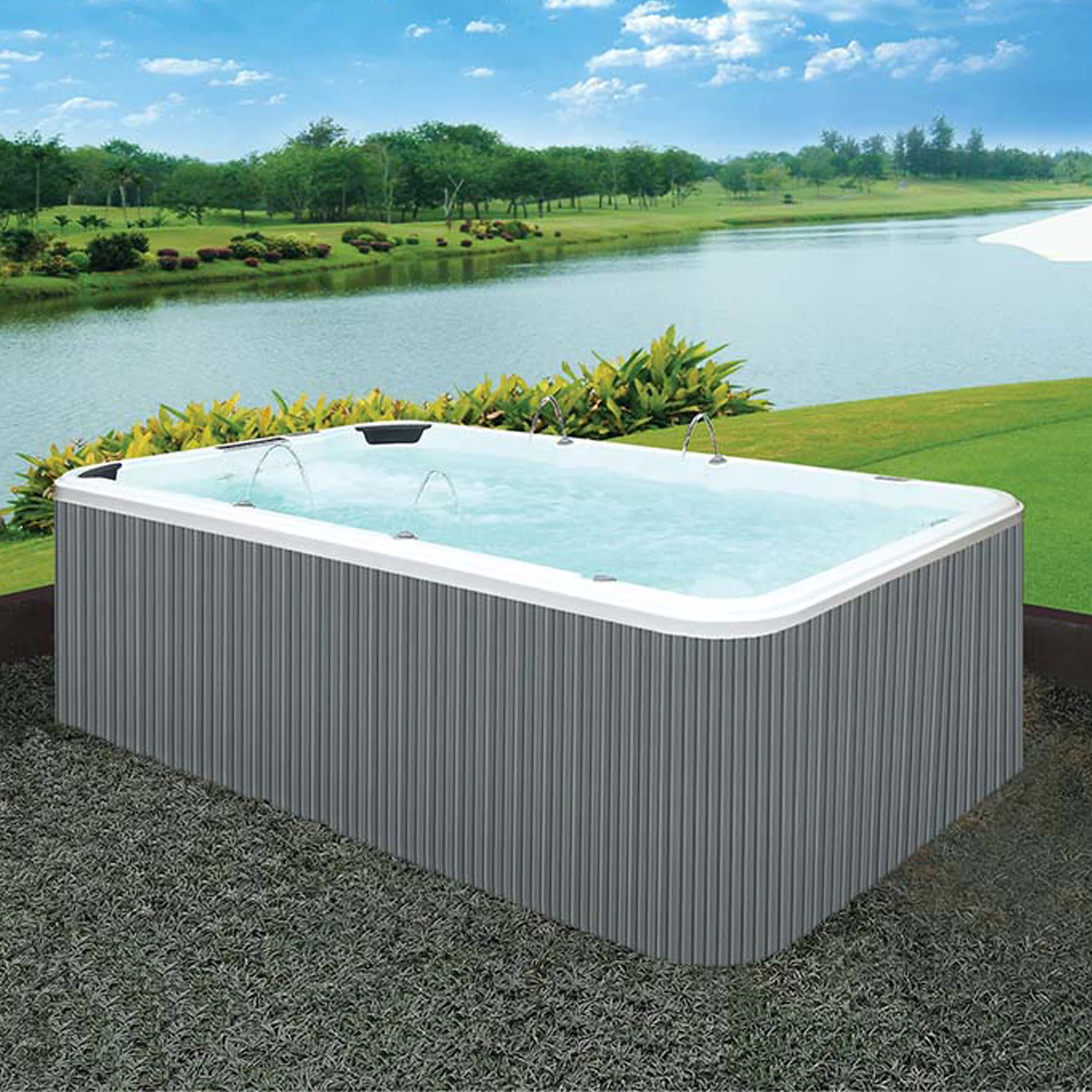 &c Sales Aboveground Large  Swimspa Swimmingpool whirlpool Rectangular Pool Balboa Swim Spa