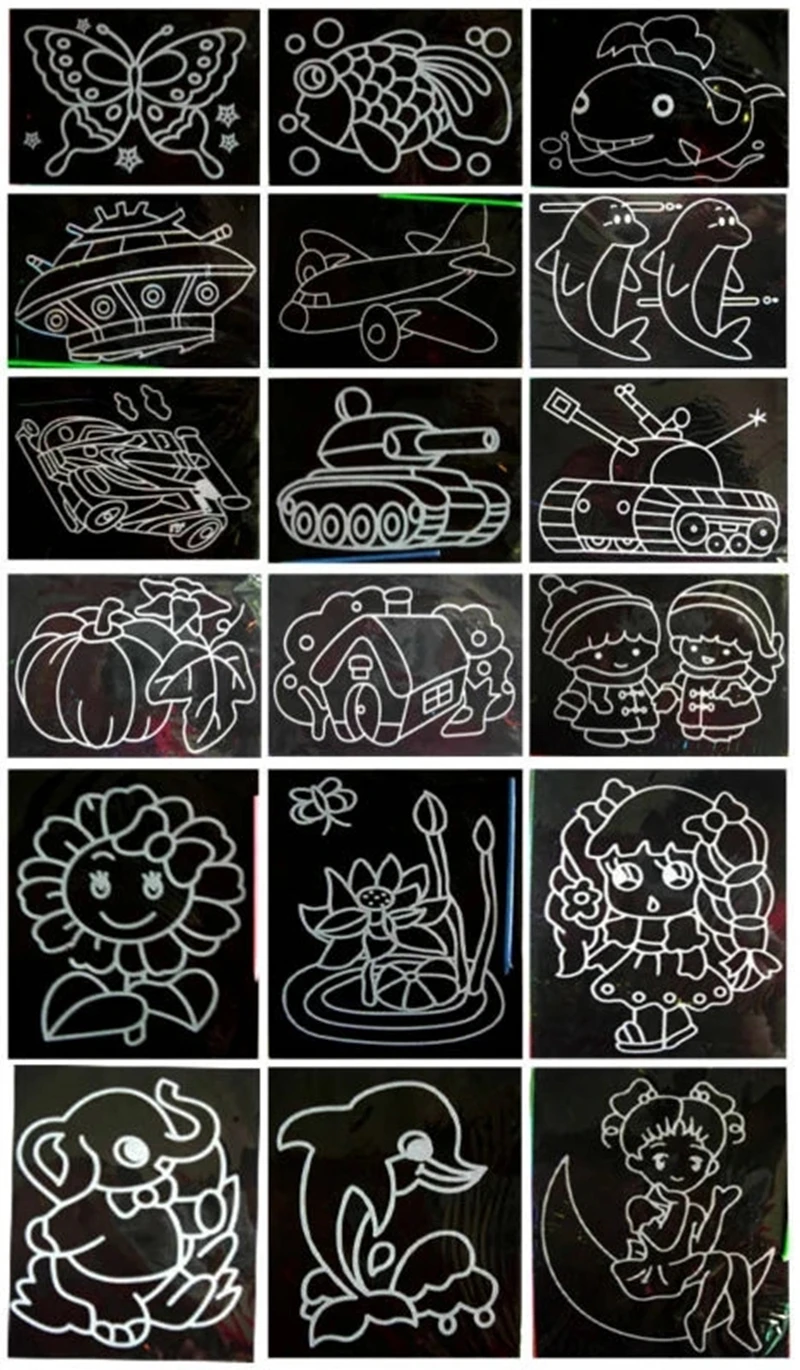 2 Cái Nhiều Màu Sắc Xước Giấy Vẽ Tranh Cát Xếp Hình Học Giáo Dục Cổ Điển Đồ Chơi Cho Bé 2-8 Tuổi Trẻ Em đồ Chơi Vẽ