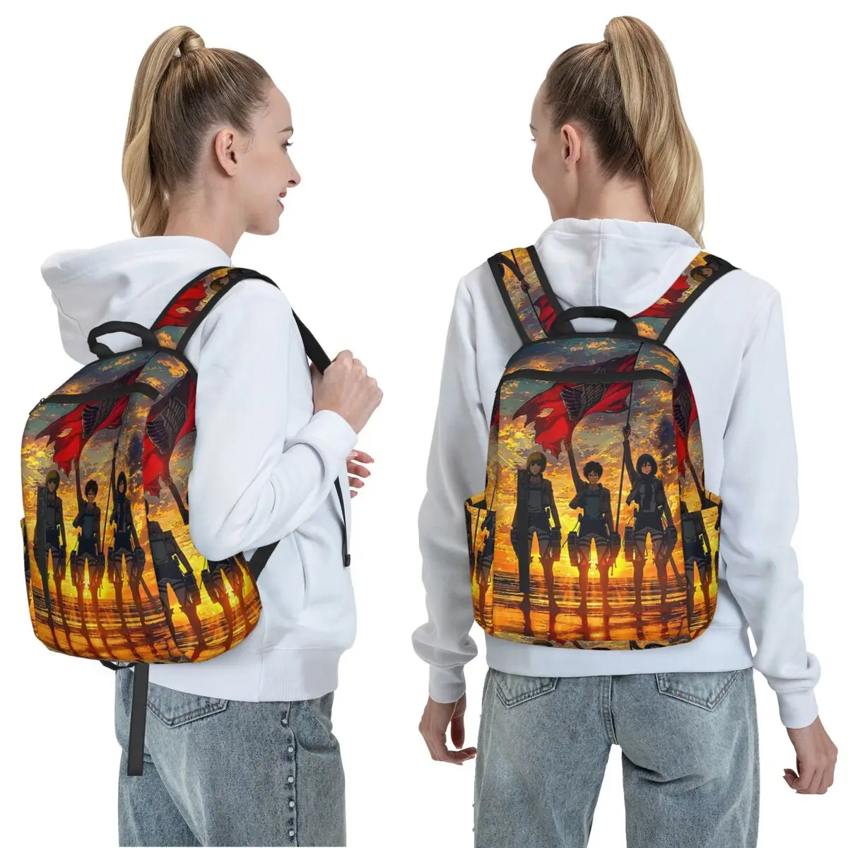 Attack On Titan Zeke Yeager Backpack Daypack Large Capacity Children BookBag School Bag Shoulder Bags for Men Women