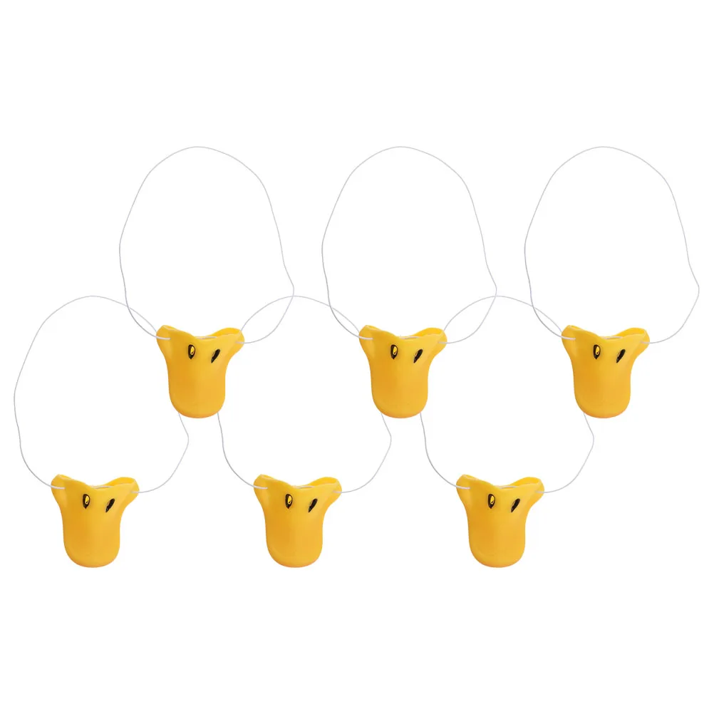 

6 Pcs Duck Nose Props Realistic for Party Birthday Masquerade Halloween Cosplay Vinyl Sturdy EasyFunny Animal Costumes
