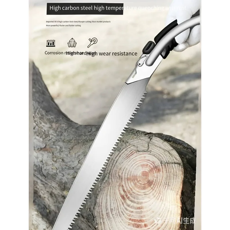 1pc Outdoor garden multifunctional portable hand saw three-sided tooth high temperature quenching pruning fruit tree waist saw