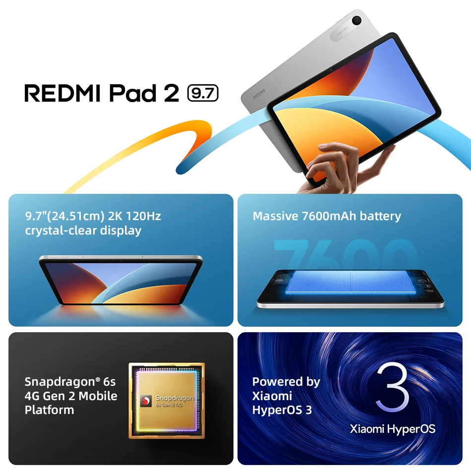 Xiaomi Redmi Pad 2 9.7 Global Version WiFi Tablets 9.7
