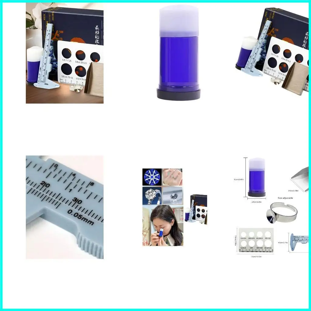 

Rings Size Measuring Board Diamonds Measurement Tool Set for Labs or Home Use