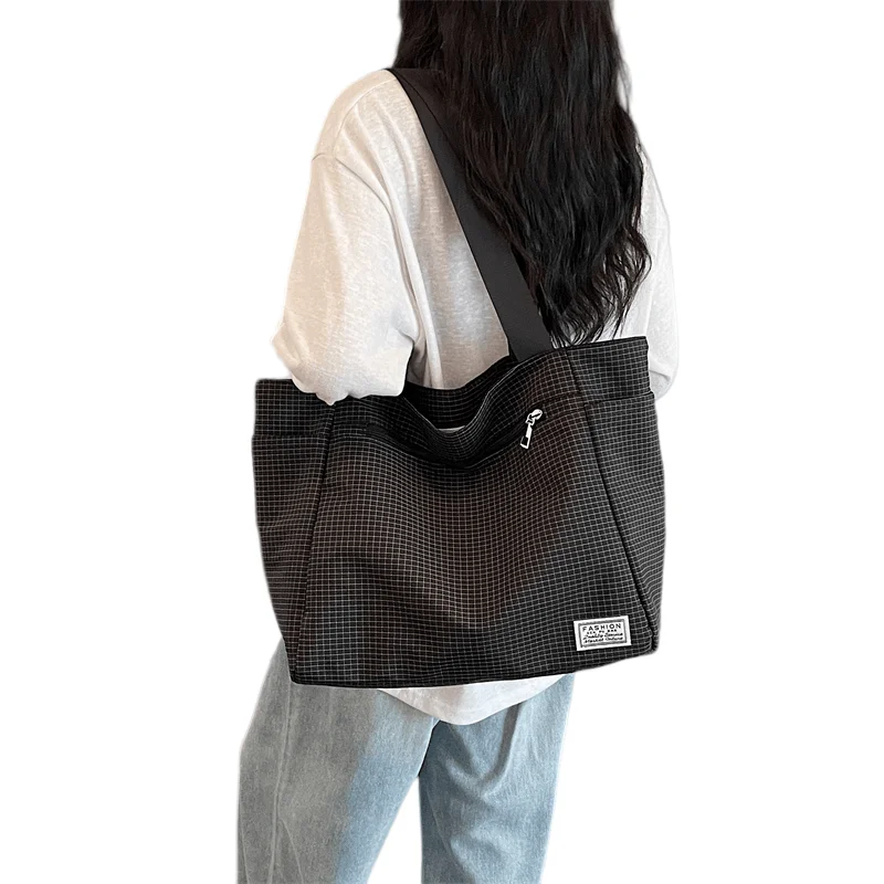 Women tote bag Capacity Nylon Tote Bag for Women Lightweight Casual Shoulder Bag for Work Travel College Laptop Friendly