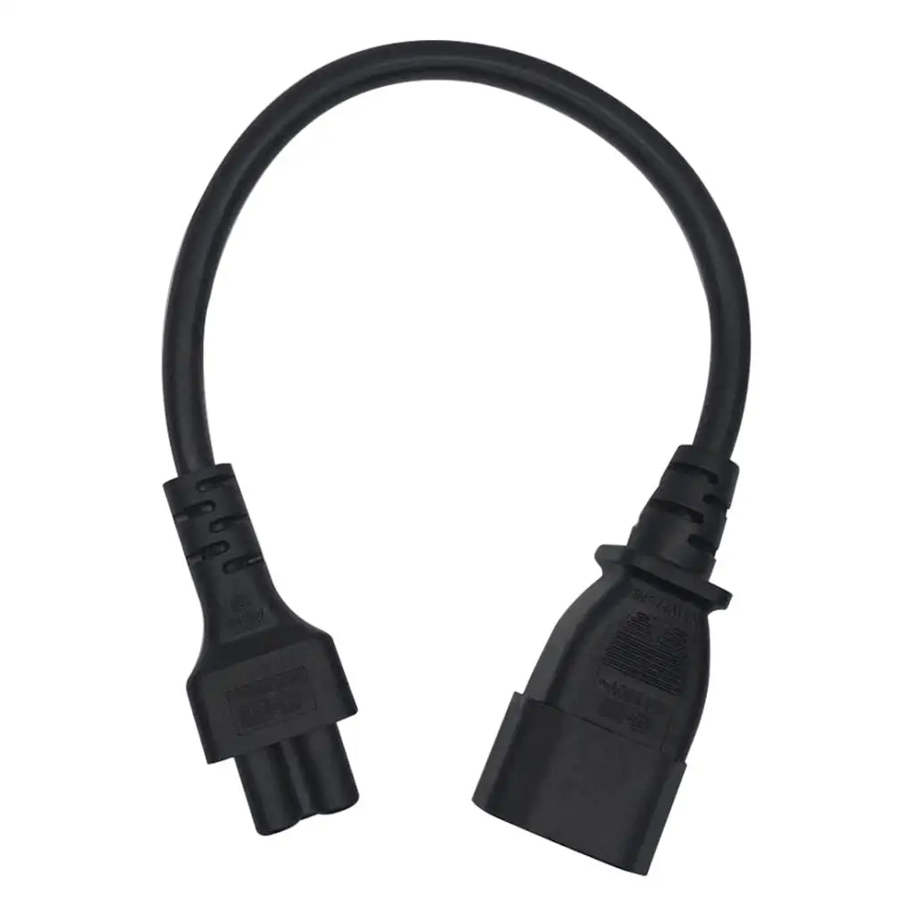 IEC320 C14 Male Plug to C5 Female Adapter Cable for Computer Electronics Printer Server 60cm