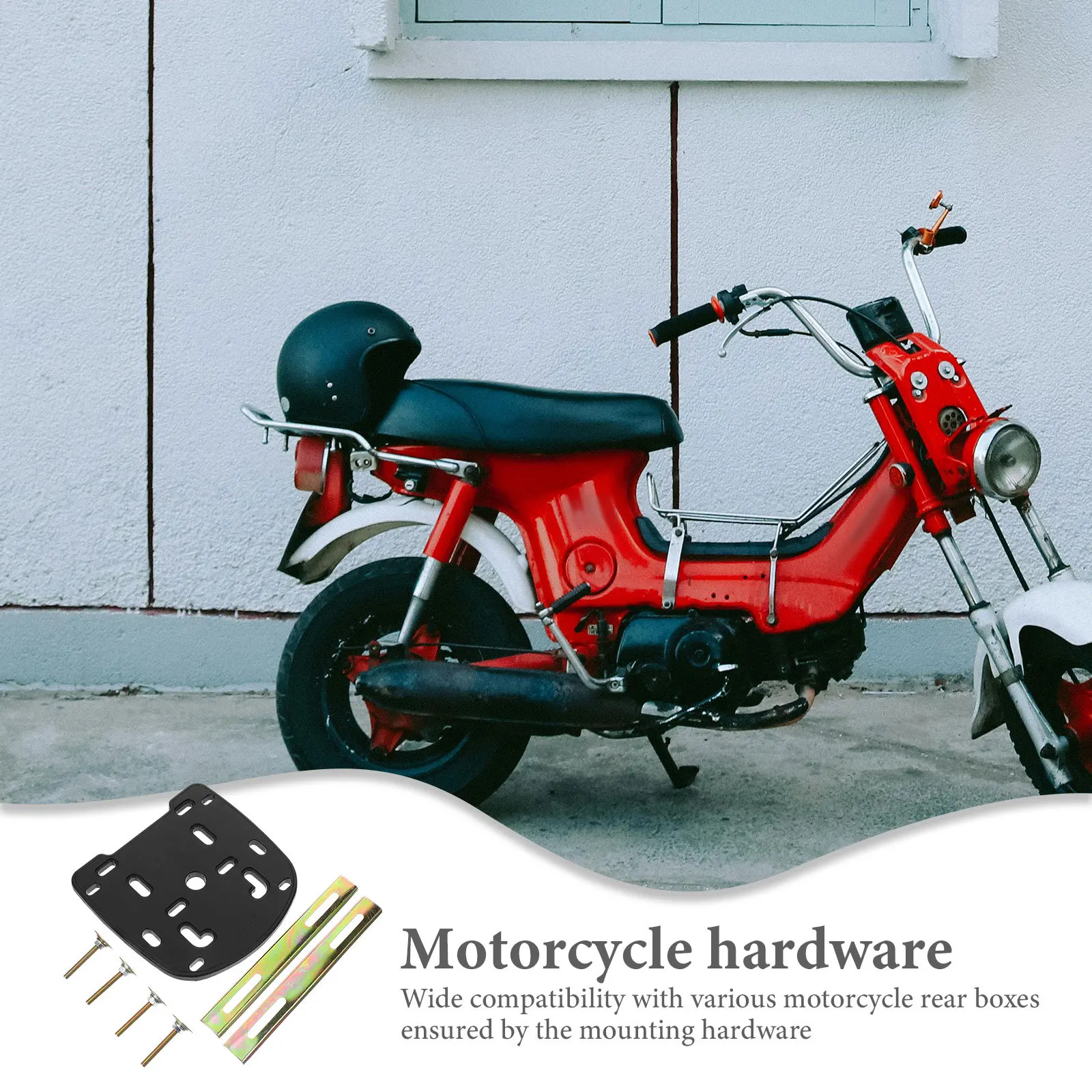 

1Set Motorcycle Rear Box Base Plate Enhanced Durability Luggage Mounting Hardware Stable Fixing Accessories Universal Rear Top