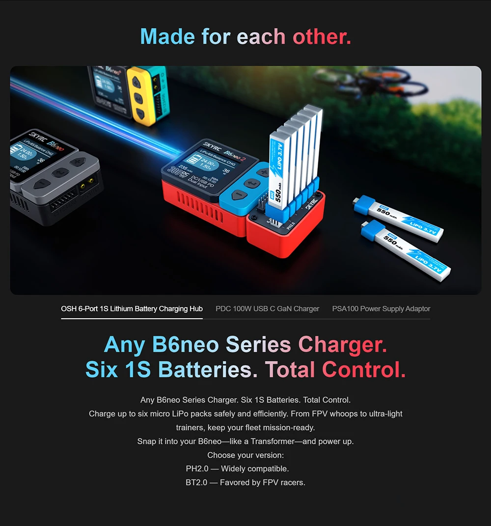 NEUES SKYRC B6neo 2 Smart-Ladegerät Multifunktional 300W PD 80W für LiPo LiFe Lilon LiHV NiMH NiCd Pb Akkus DC-Stromeingang – Detail 9