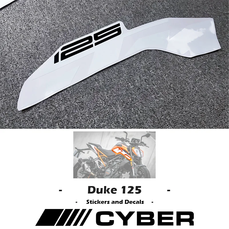 Autocollant de coque de carénage de moto pour KTM Duke 125, autocollant blanc, version cimetière OEM, Duke 250, 390, 125