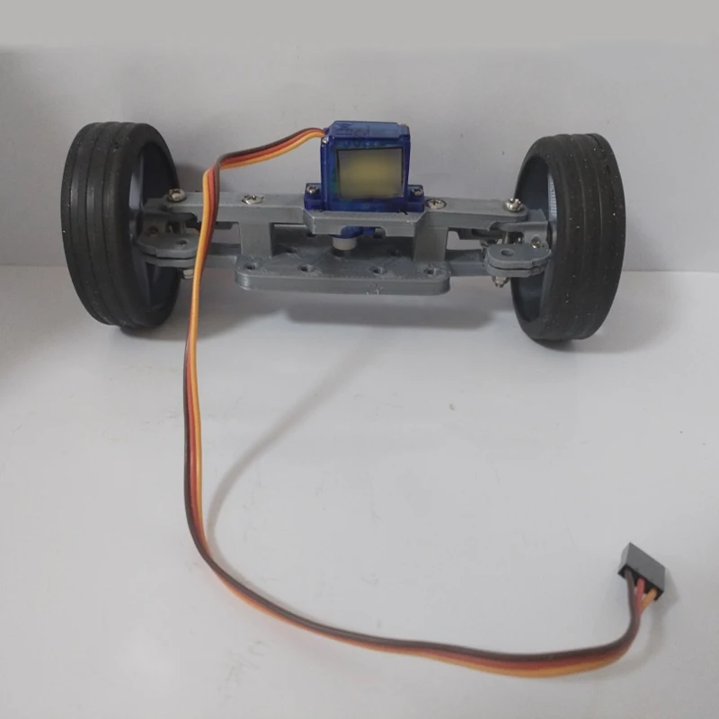 

1Set 130mm Steering Assembly Kit for RC Smart Car Model Tech DIY Front Axle with Servo Rear Wheel 3D Printed Assembly Parts