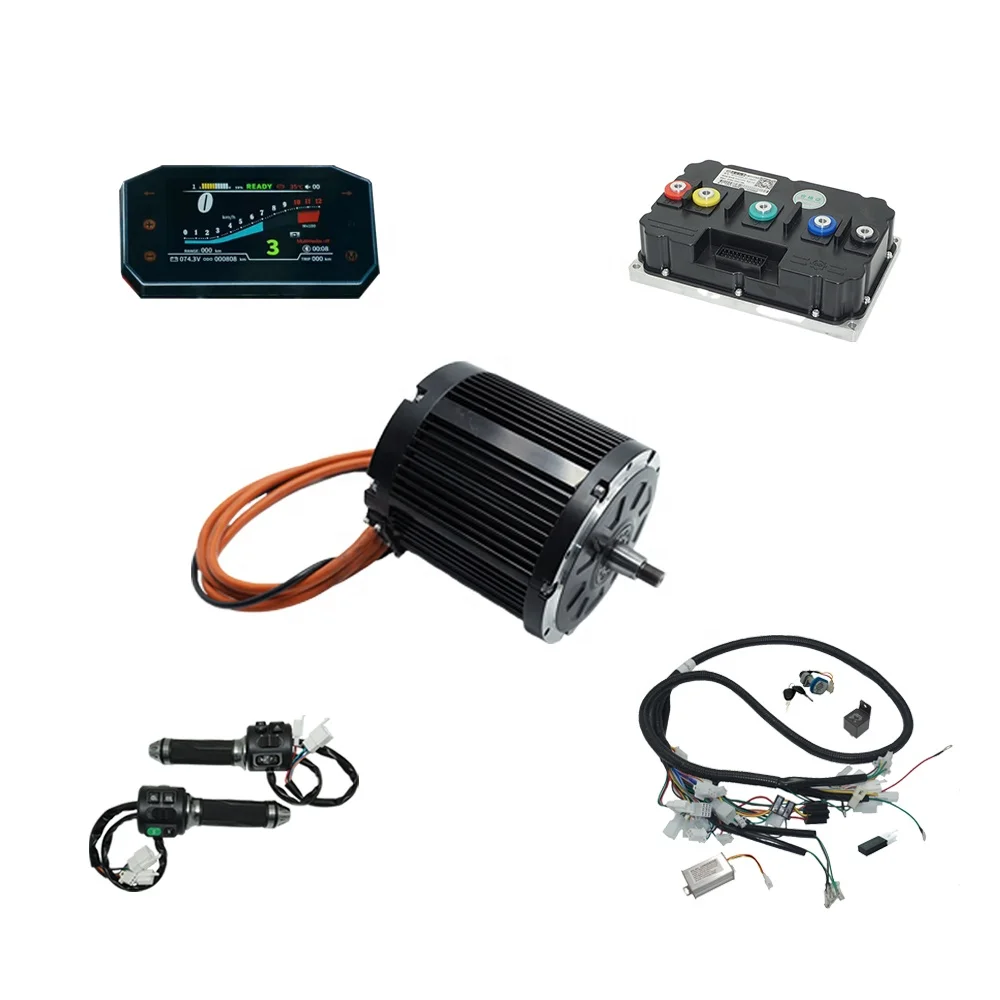 

QSMOTOR D155A-70 Hairpin Motor Kit 10KW 72V Electric Vehicle Rear Includes Fardriver ND721200B Controller Z6 Throttle