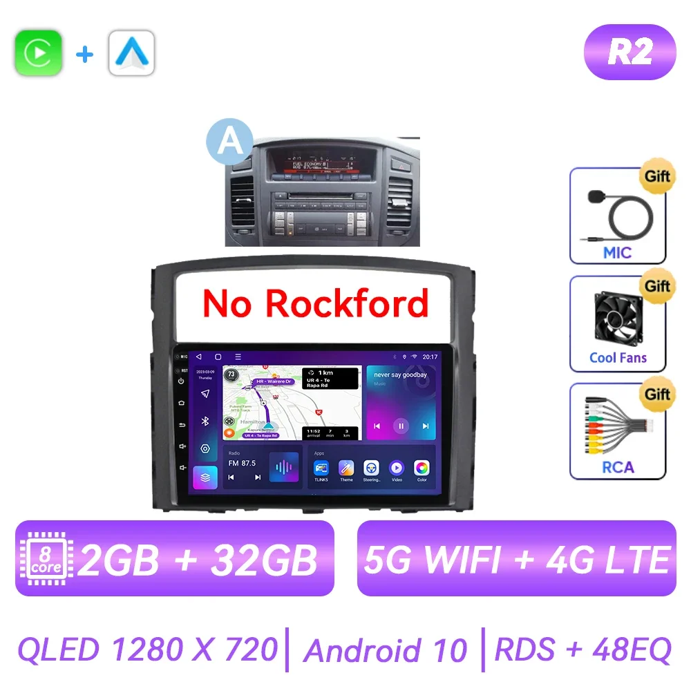 For Mitsubishi Pajero 4 V80 V90 2006 - 2014 Car Radio Android Multimedia Player Navigation GPS Carplay Touch Screen Auto Stereo image 3