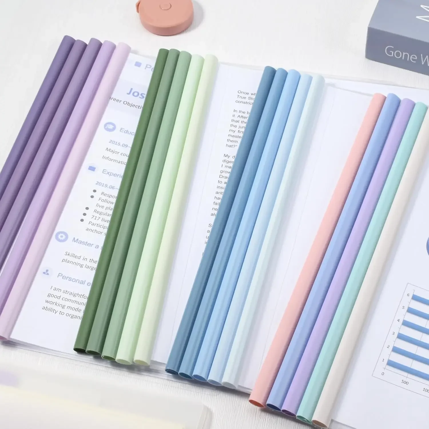 

10 Pcs Clear Report Covers with Sliding Bar, Project Folders for A4 and Letter Size Paper, Resume Folder Presentation Binder