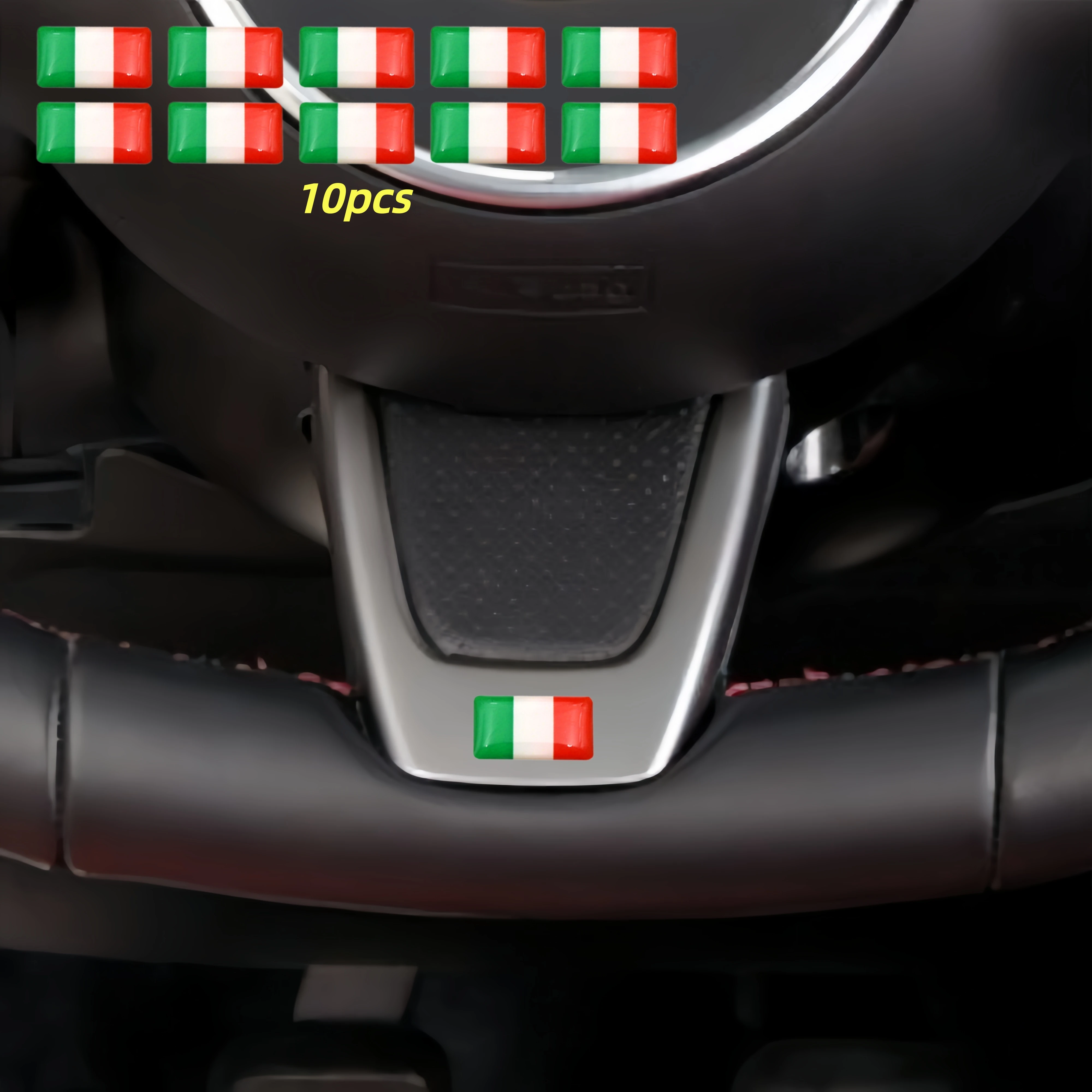 10pcs Car Steering Wheel Sticker, Window Control Button Sticker For Fiat 595 695 500 500X 500e 500L Punto Bravo Argo Tipo Panda