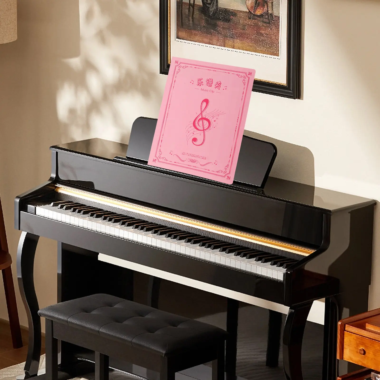 

Detachable Folder Sheet Music Folder Piano Sheet Music Holder Clip for Musical Book Storage Presentation Binder