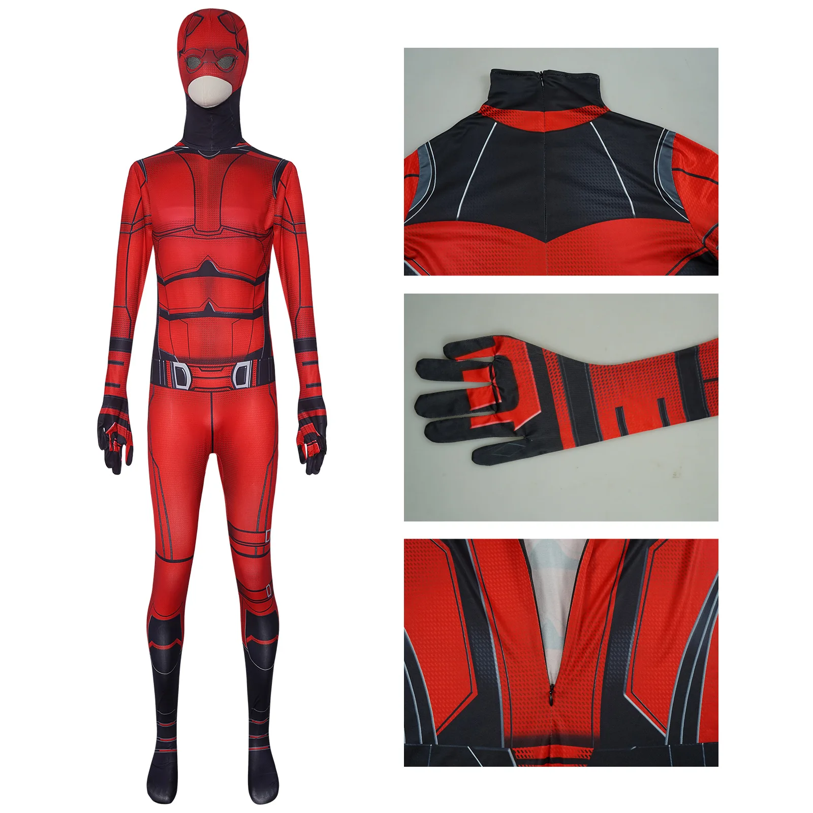 

Movie NEW Born Daredevil Cosplay Costume Jumpsuit Outfit Bodysuit Superhero Zentai Suits Halloween Carnival Party Disguise Suit