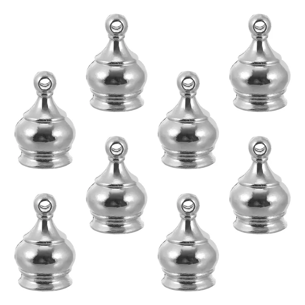 8Pcs M10x1 Thread Lamp Finial Decorative Caps Crown-Shaped Screw Toppers for Shade Brass Hardware Lighting Accessories