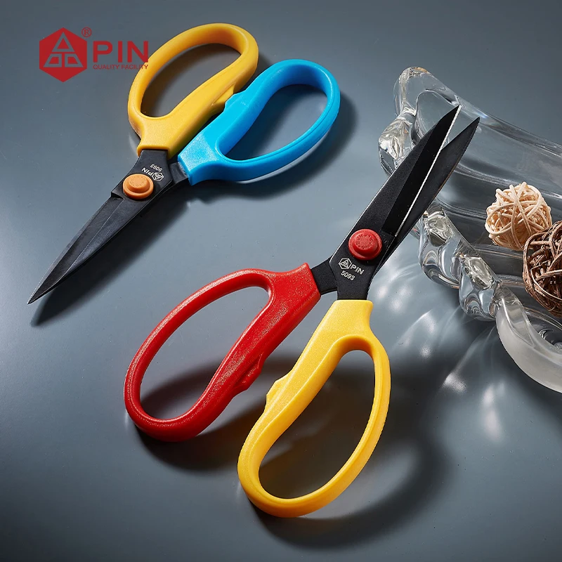 

PIN Industrial-Grade Tailor Scissors 7.87in Stainless Steel Sharp Blades - Dual-Tone Red-Yellow & Blue-Yellow Sewing Scissors