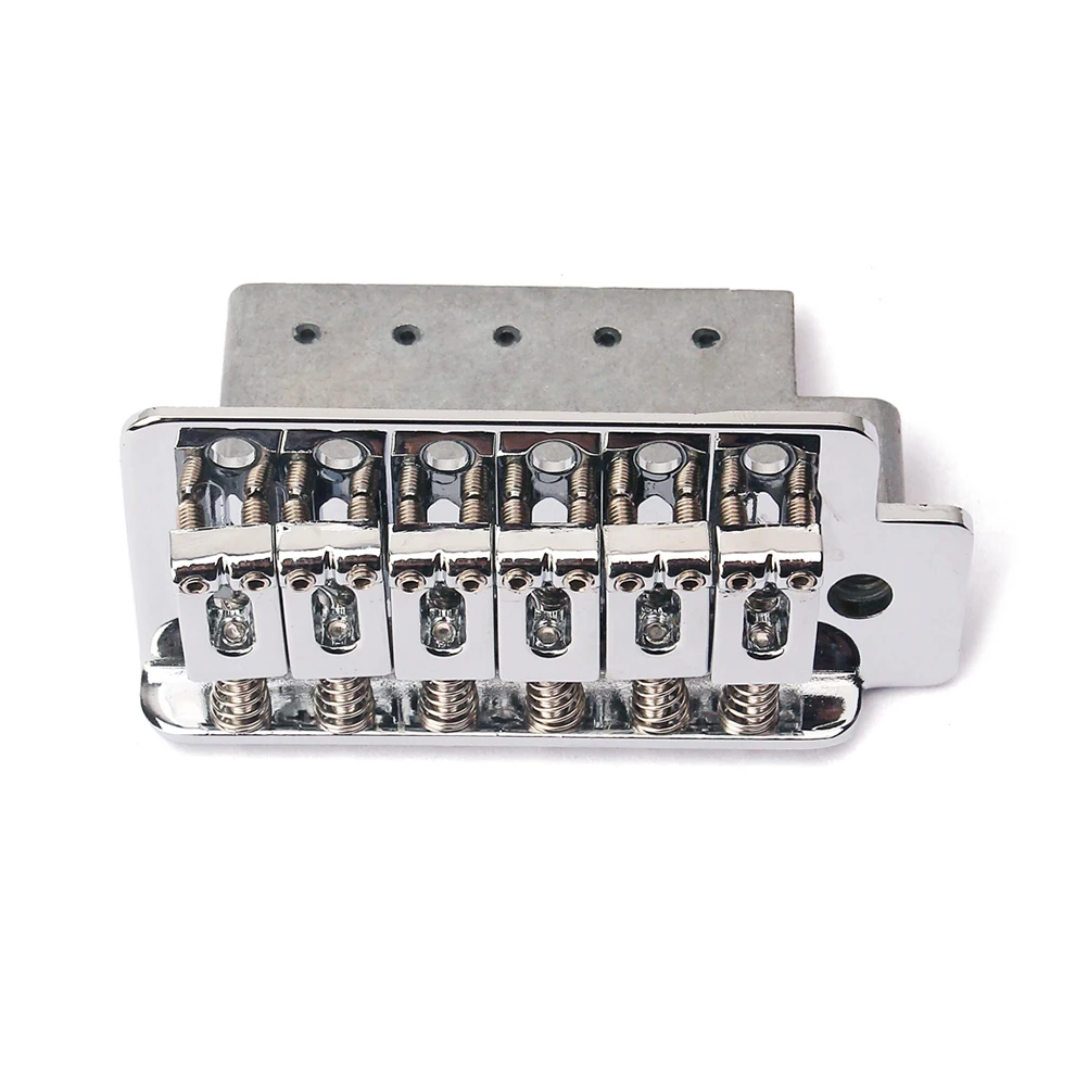 

GA202 Right Handed 6 String Flat ST Saddle Single Tremolo Bridge System for Electric Guitar Accessories Parts Screw-in Arm (Silv