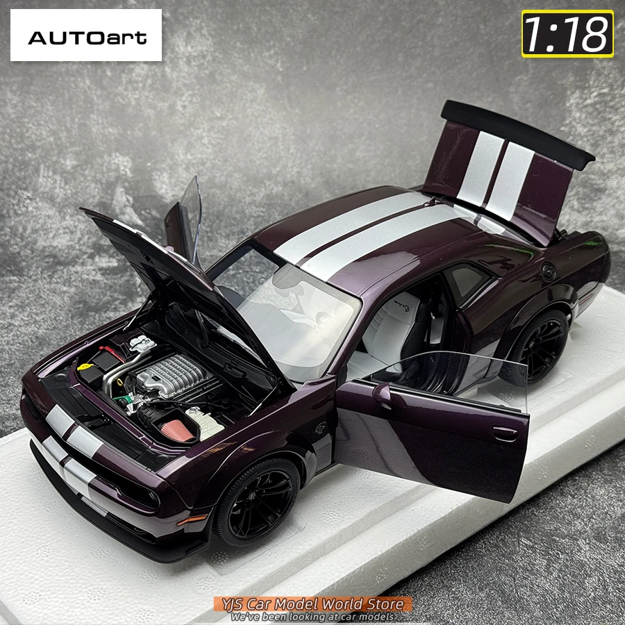 AUTOart 1/18 skala Nowy DODGE CHALLENGER SRT JAILBREAK 2022 Model samochodu Statyczna dekoracja Kolekcja na prezent świąteczny