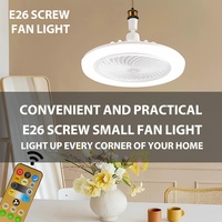 Modern E27/E26 Silent 30W LED Dimmable Fan Light with Remote- Easy To Install Low Profile Ceiling Fan for Living Room & Bedroom