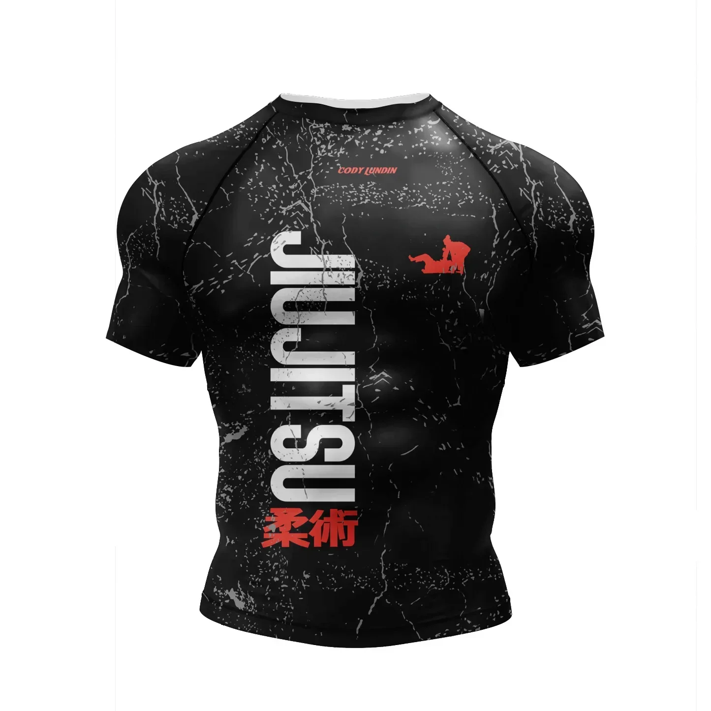 Sport Training Compression Shirt Men Short Sleeve Dry Fit Bodybuilding Workout Fitness Gym Clothing MMA Boxing Jiu Jitsu T-shirt