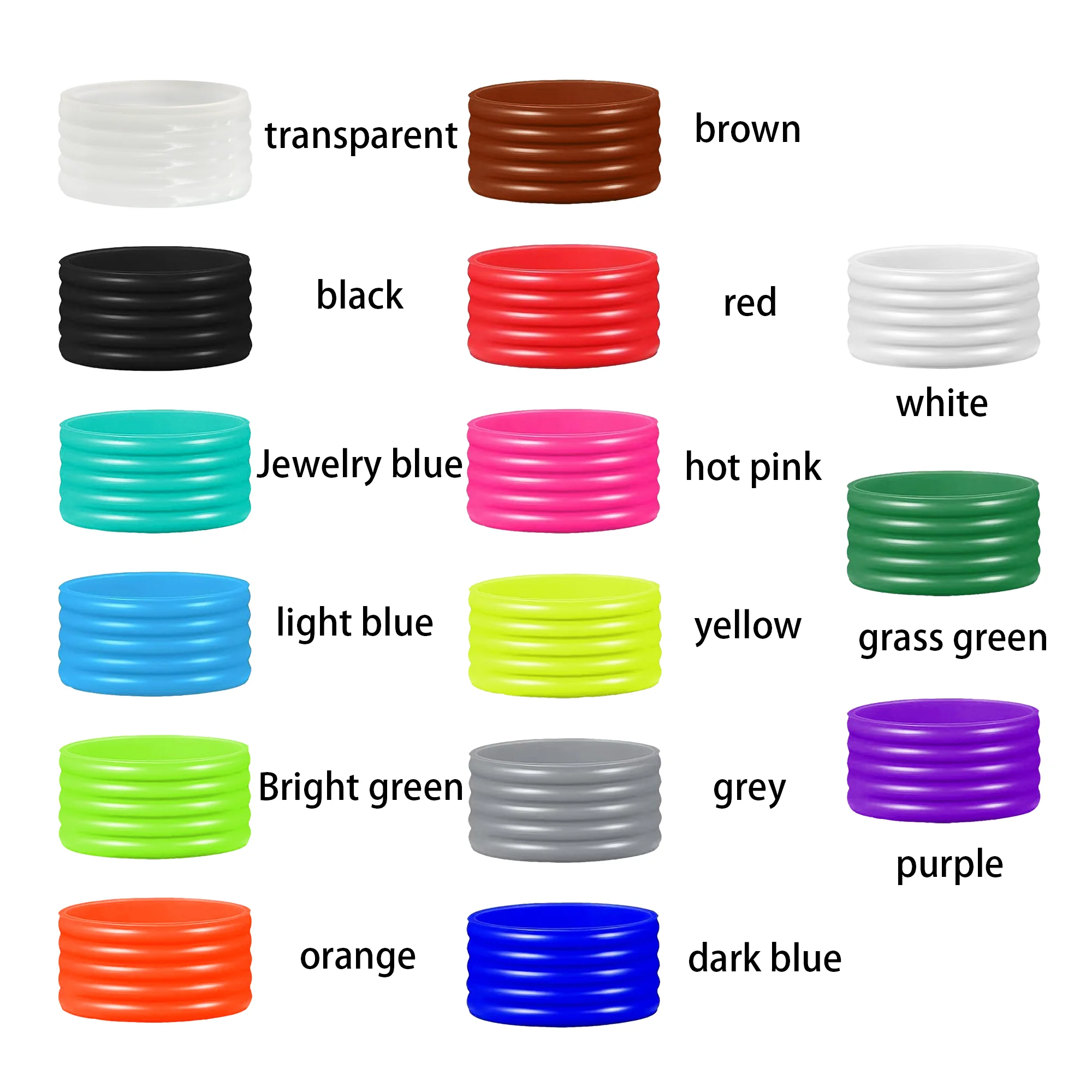50 PCS Tennis Racket/Pickleball Paddles/Squash Silicone Ring Racket Grip Bands Rubber Ring, Pickleball Overgrip