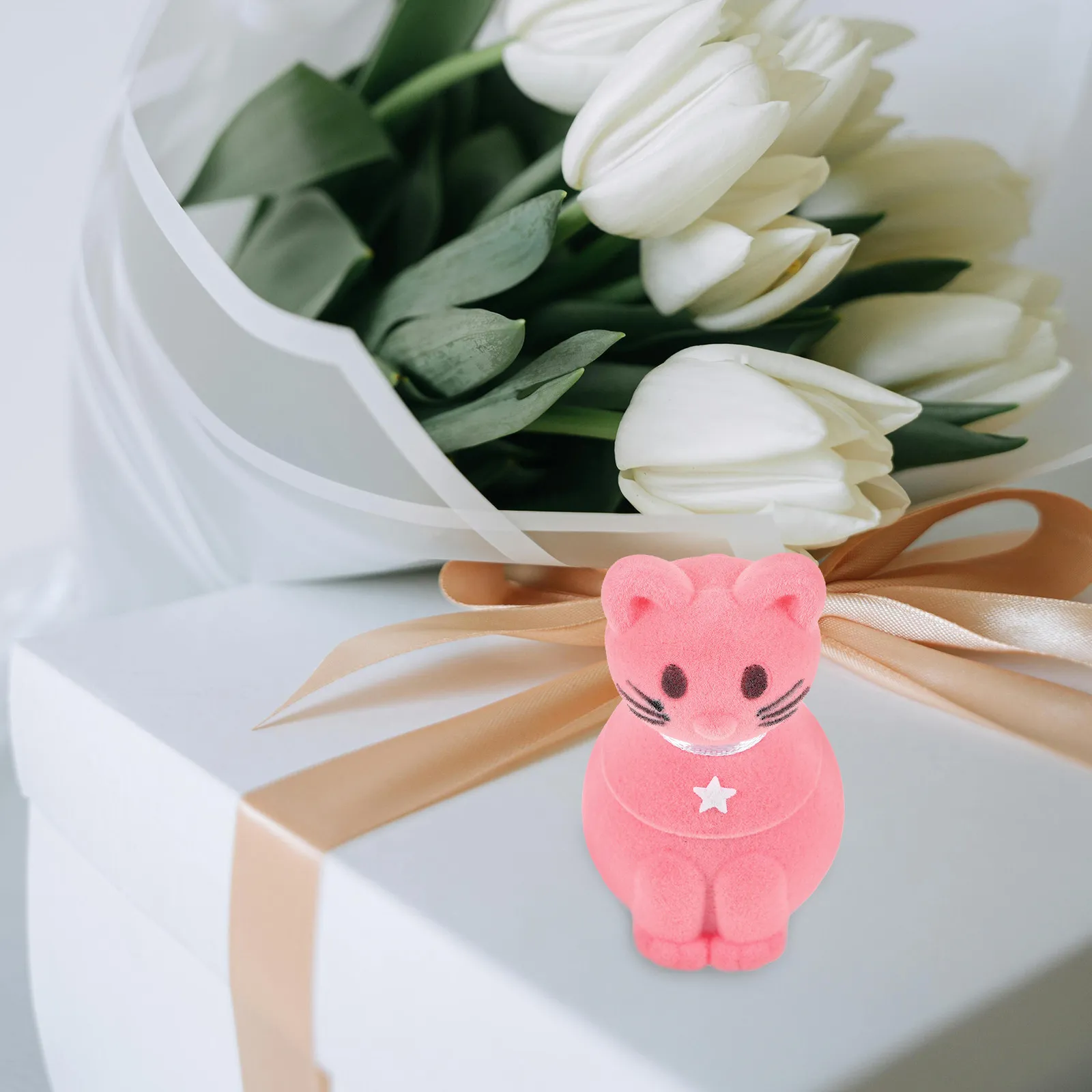 

Box Plastic Jewelry Case for Wedding Proposal Engagement Ring Holder Earring Packaging Romantic Storage Box