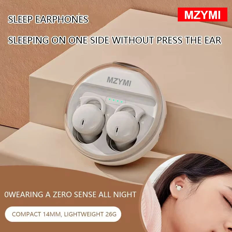 

MZYMI Headphones Q26 Bluetooth5.3 Sleeping Headphones Wireless Earbuds Invisible Comfortable Noise Canceling Headphones