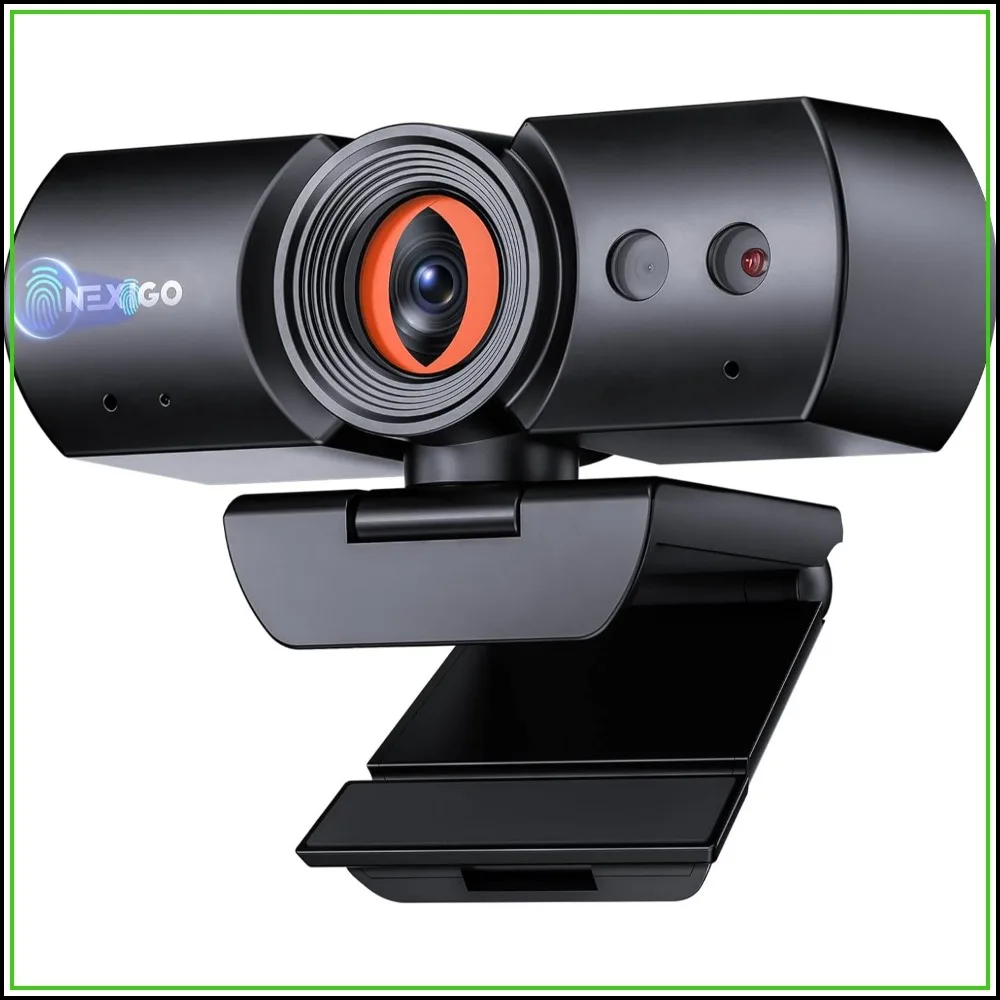 1080P 60FPS Webcam with Windows Hello, Autofocus, Privacy Shutter, Noise-Canceling Mic