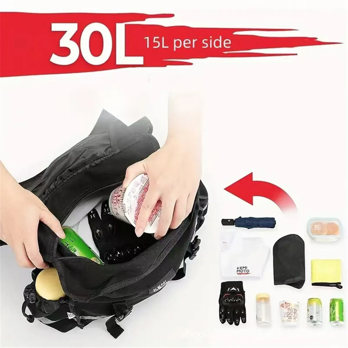 Motorcycle Saddle Bag Black/Brown/Green Canvas Waterproof Panniers Motorbike Luggage Fit Touring For Kawasaki, Suzuki, Vulcan Et view 4