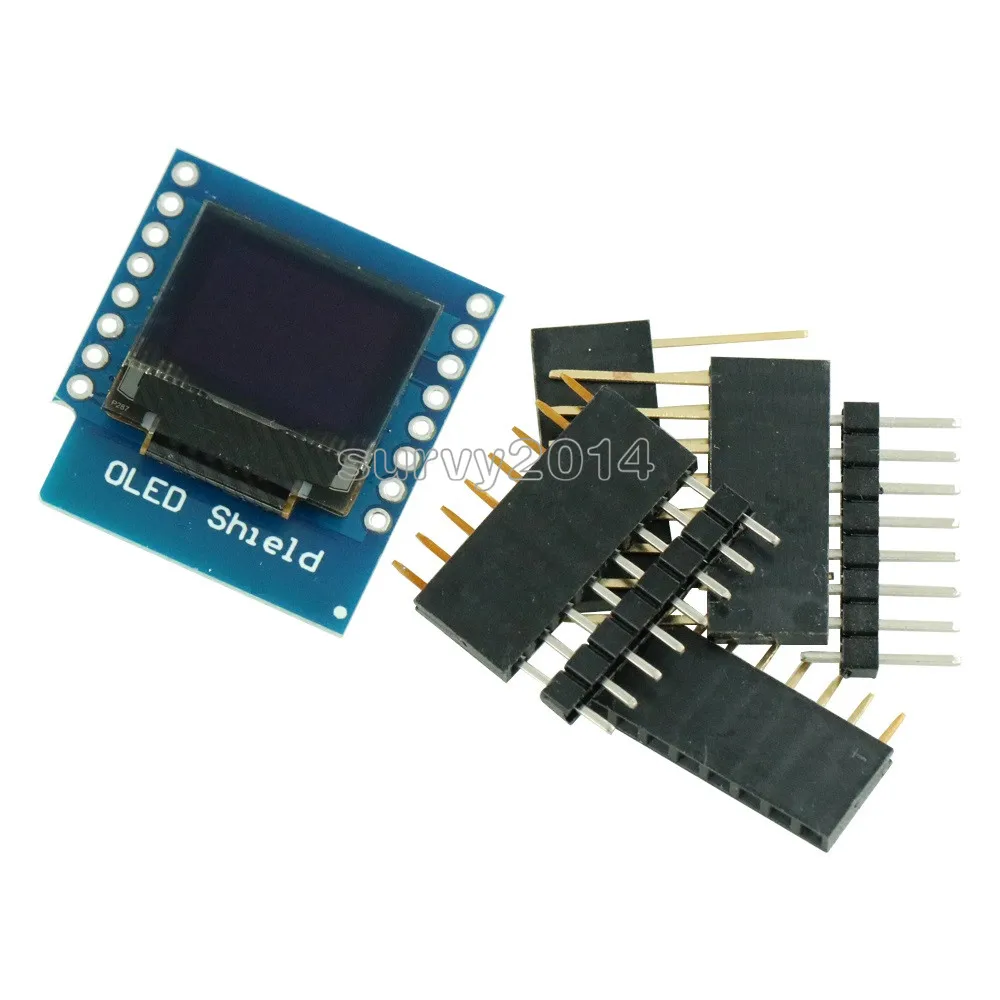 Mini 0.66 Inch 64X48 OLED Shield for WeMos D1 IIC/I2C SSD1306 MINI ESP32 Oled Module 3.3V 0.66