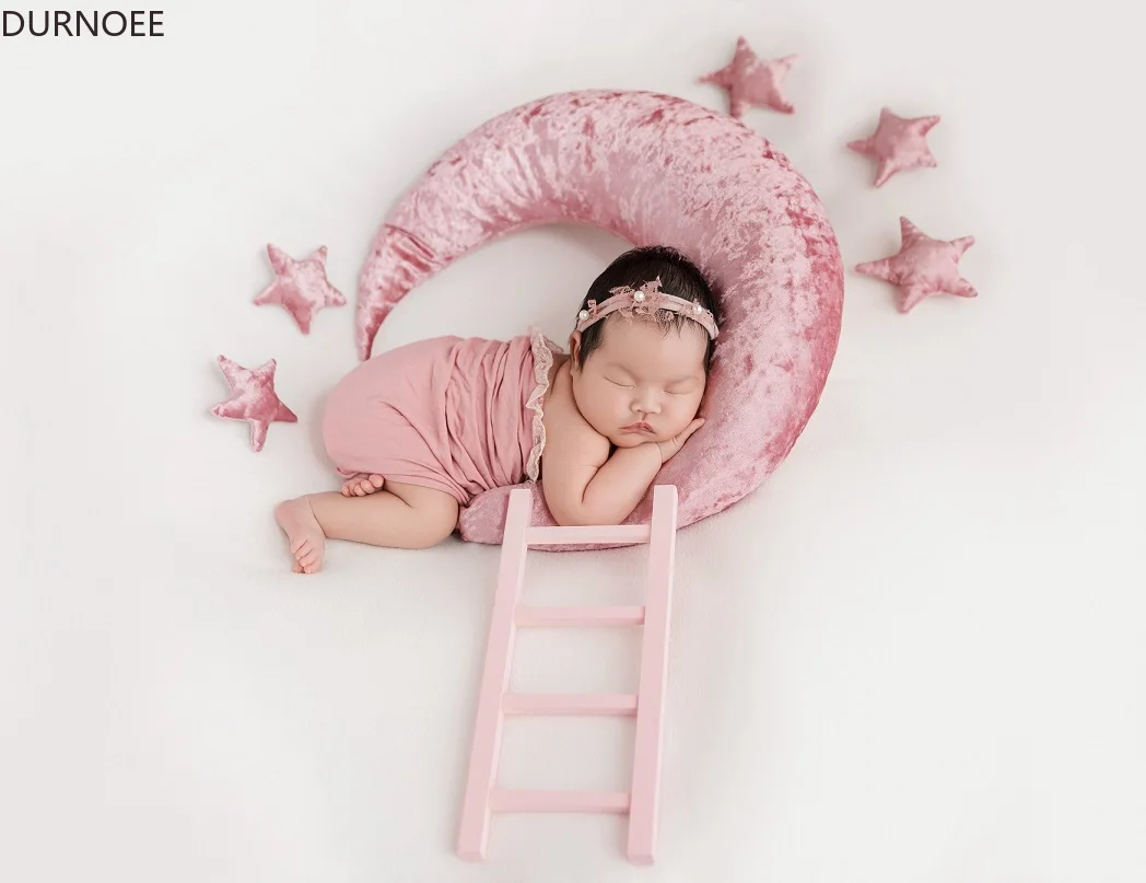 Newborn Photography Props Moon Posing Mat Cushion Baby Photography Accessories Ladder