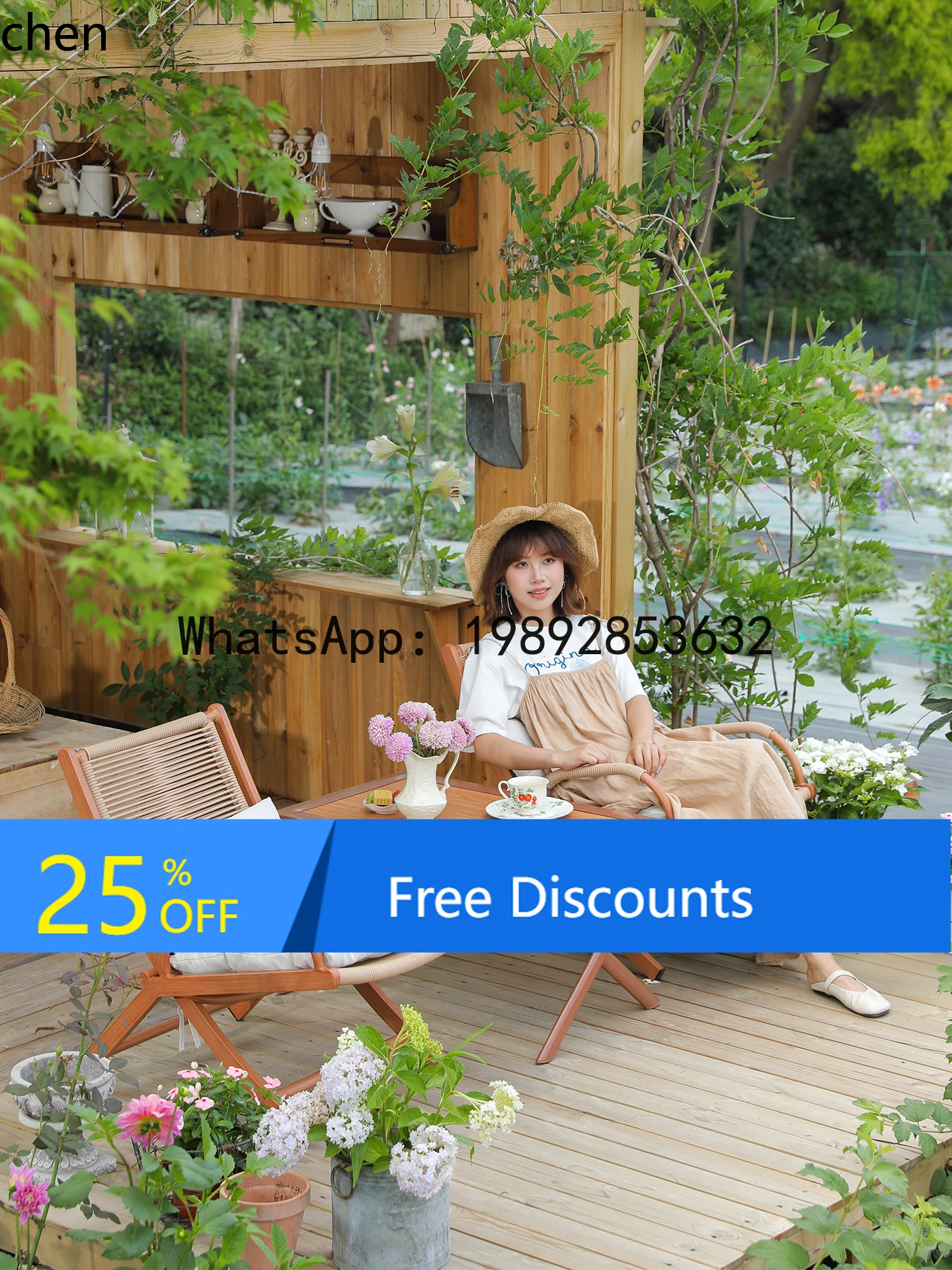 Balcony Small Table and Chair Leisure Outdoor Lunch Break Rattan Chair Courtyard Garden Folding Table and Chair home accessories