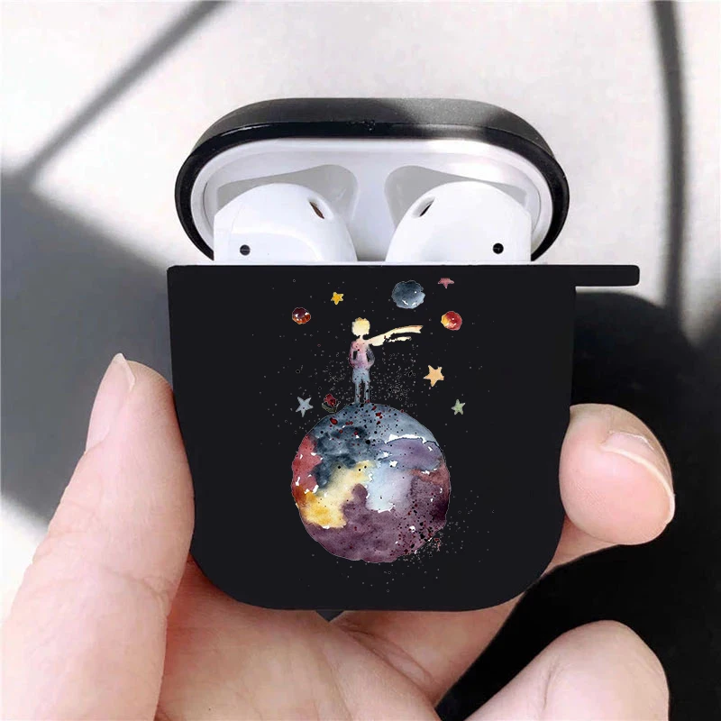 Cute Anime The Little Prince Soft silicone TPU Case For NEW AirPods 1 2 3 Pro 2 Black Wireless Bluetooth Earphone Box Cover