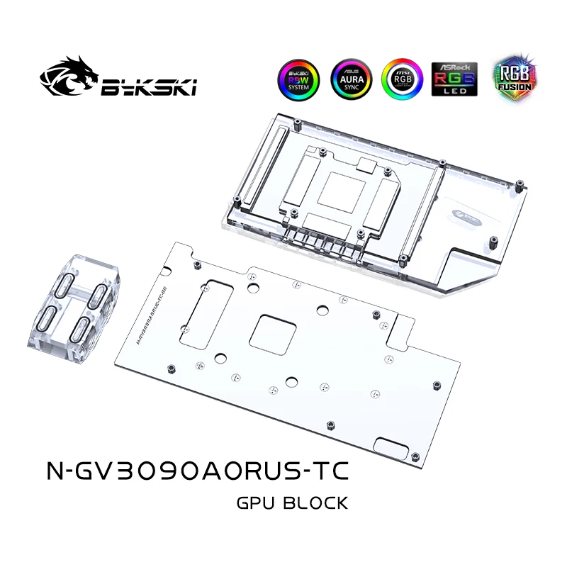 Bykski Water Block use for GIGABYTE AORUS RTX3080 /3090 MASTER 24G GPU Card Radiator / Active Backplate Cooling/ Copper Radiator