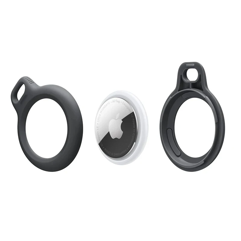 For Airtags Tracking Device Cover Anti Loss Dog Tracker Locator Airtags Liquid Silicone Portable Keychain For Apple Air Tag Case