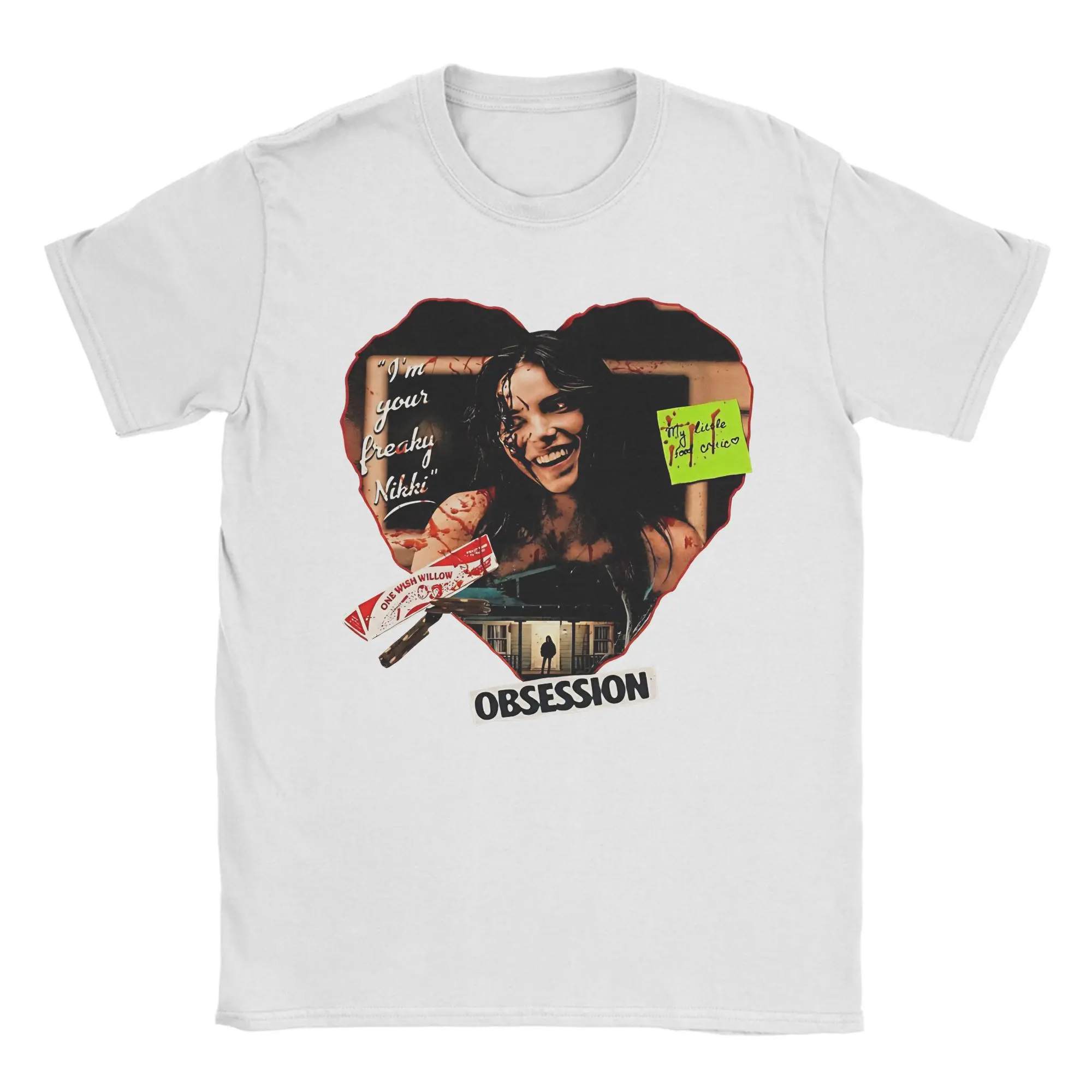 T-shirt Freaky Nikki Obsession 2026 pour homme, en pur coton, col rond, coupe oversize, manches courtes, style vintage, idéal pour l'été et les loisirs