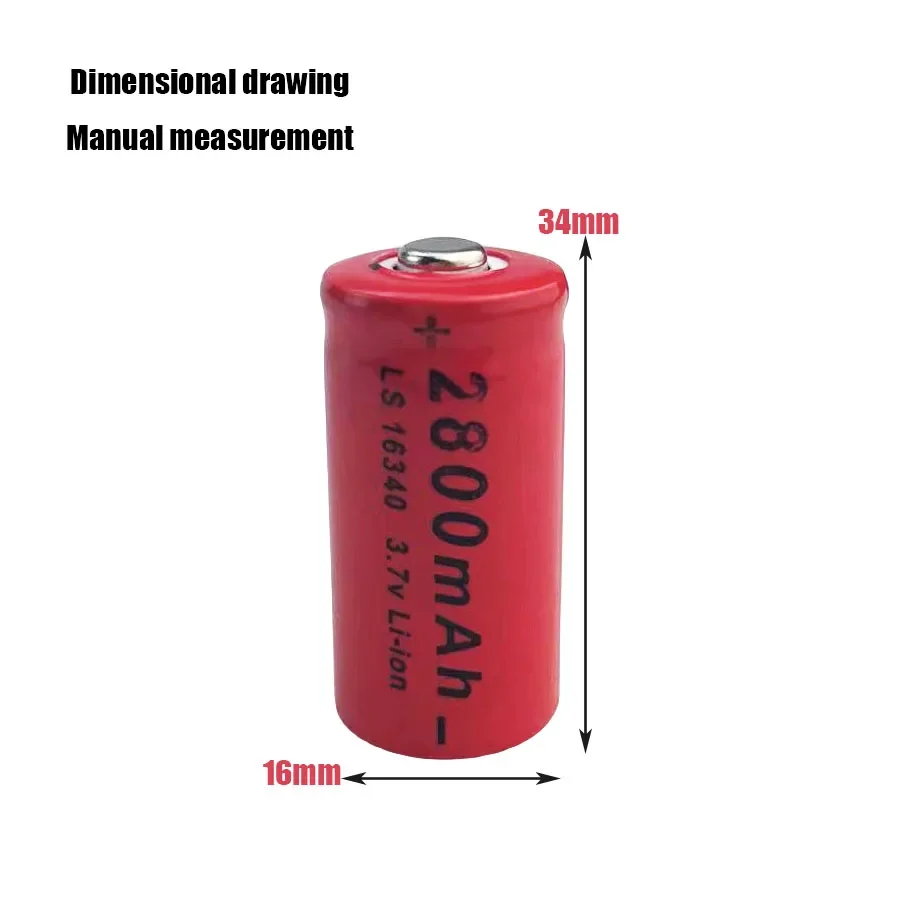 Batterie lithium-ion aste, CR123A, RCR 2024, ICR 123, batterie 16340 V, 3.7 mAh, chargeur L70 Plus, nouveau, 2800