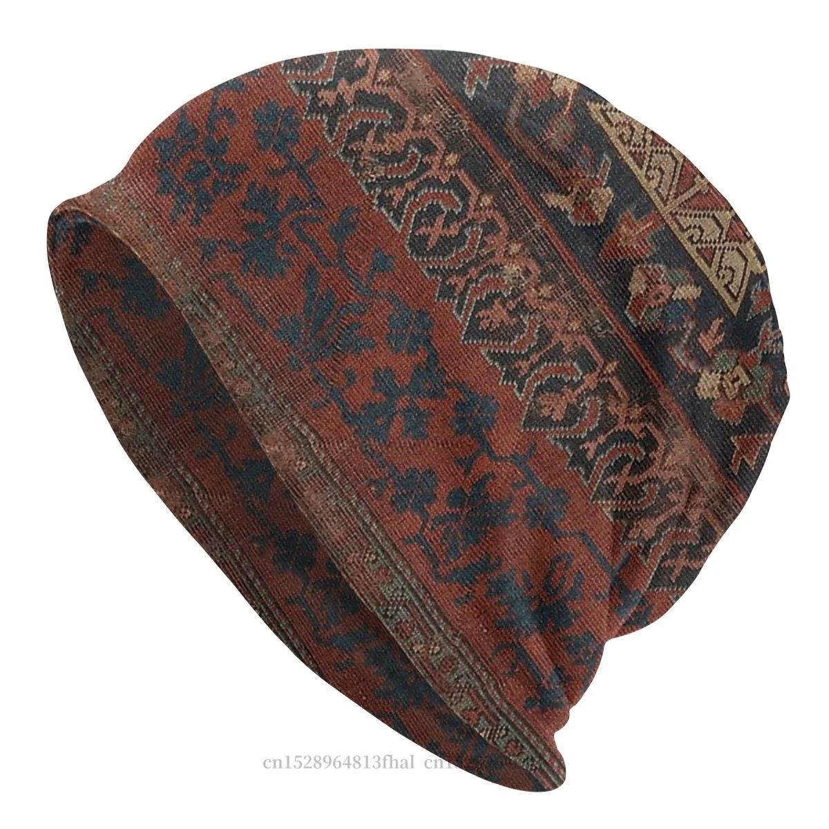 Oriental Rug Winter Warm Hats Boho Chic Dark Bonnet High Quality Skullies Beanies Caps